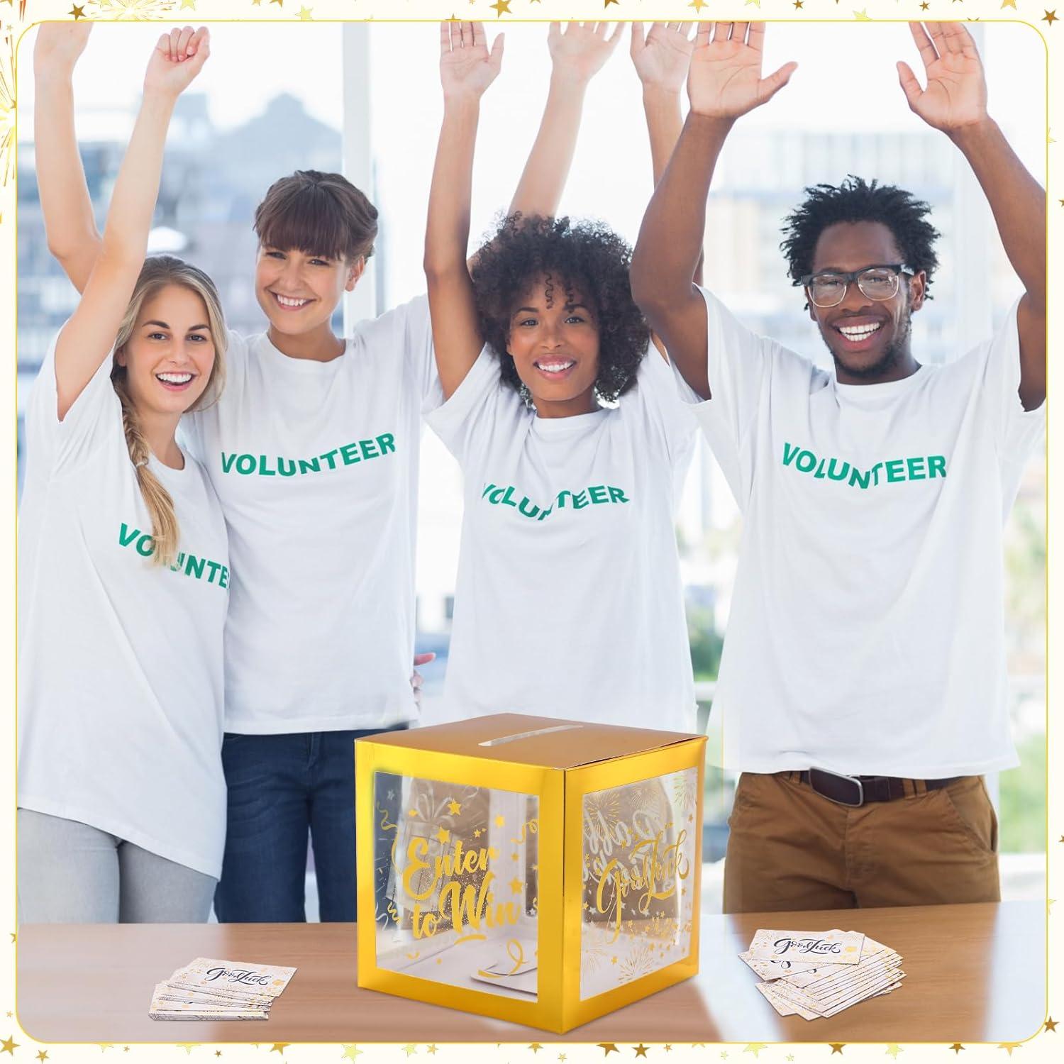 Caja de Rifa Spiareal Blanca y Dorada con 36 Tarjetas