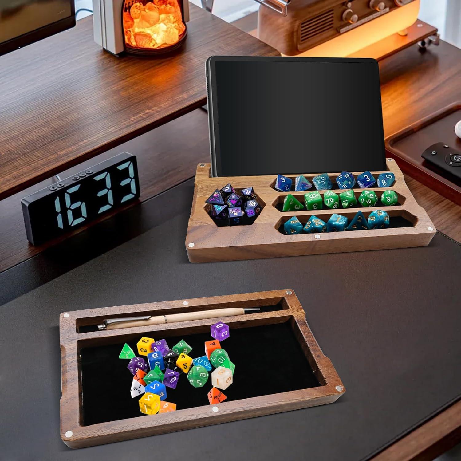 Caja de Dados de Nogal SENONAPO 2 Pcs 12.2x22.9x4.1cm