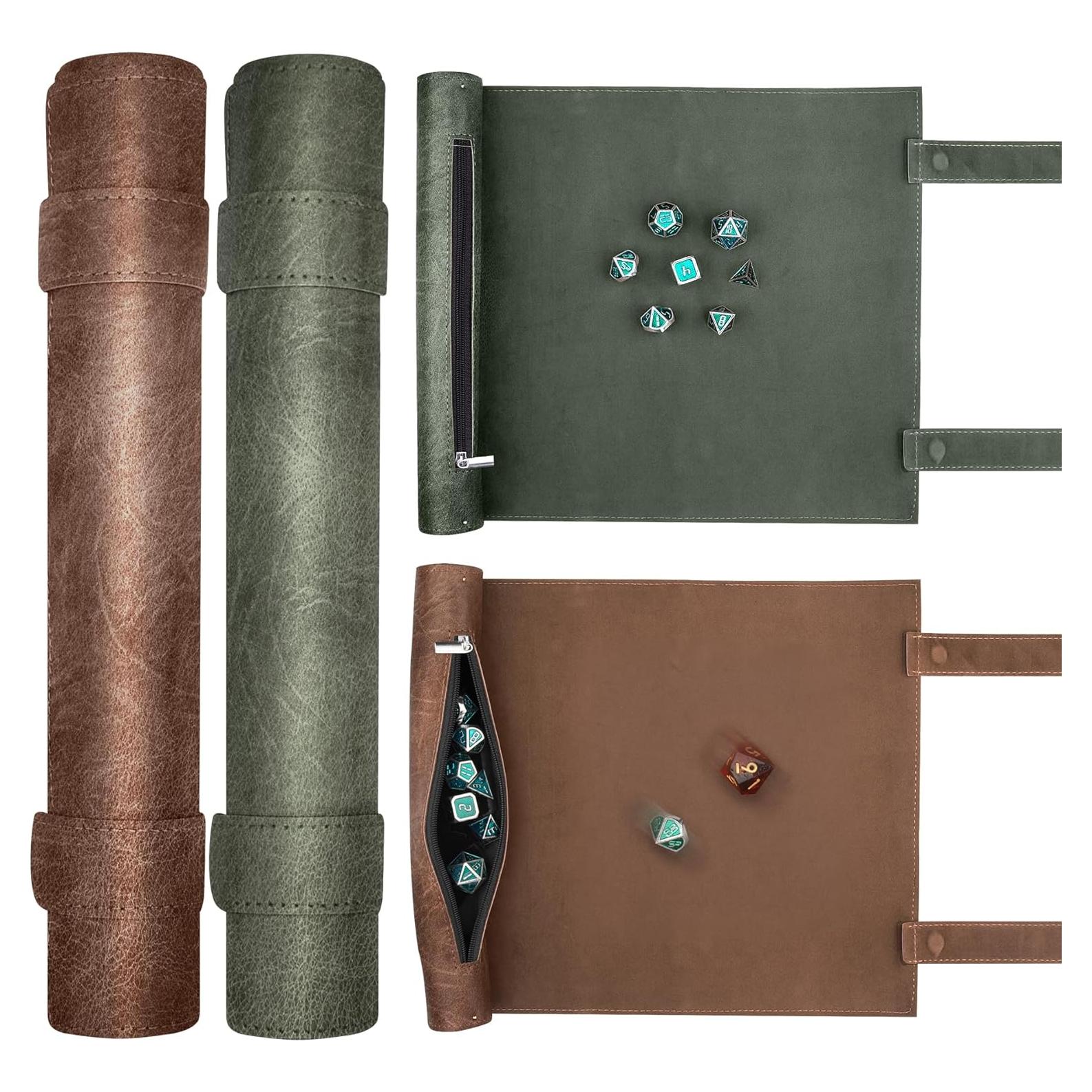 Tapete Magnético para Dados SIQUK 2 Piezas Verde Camello