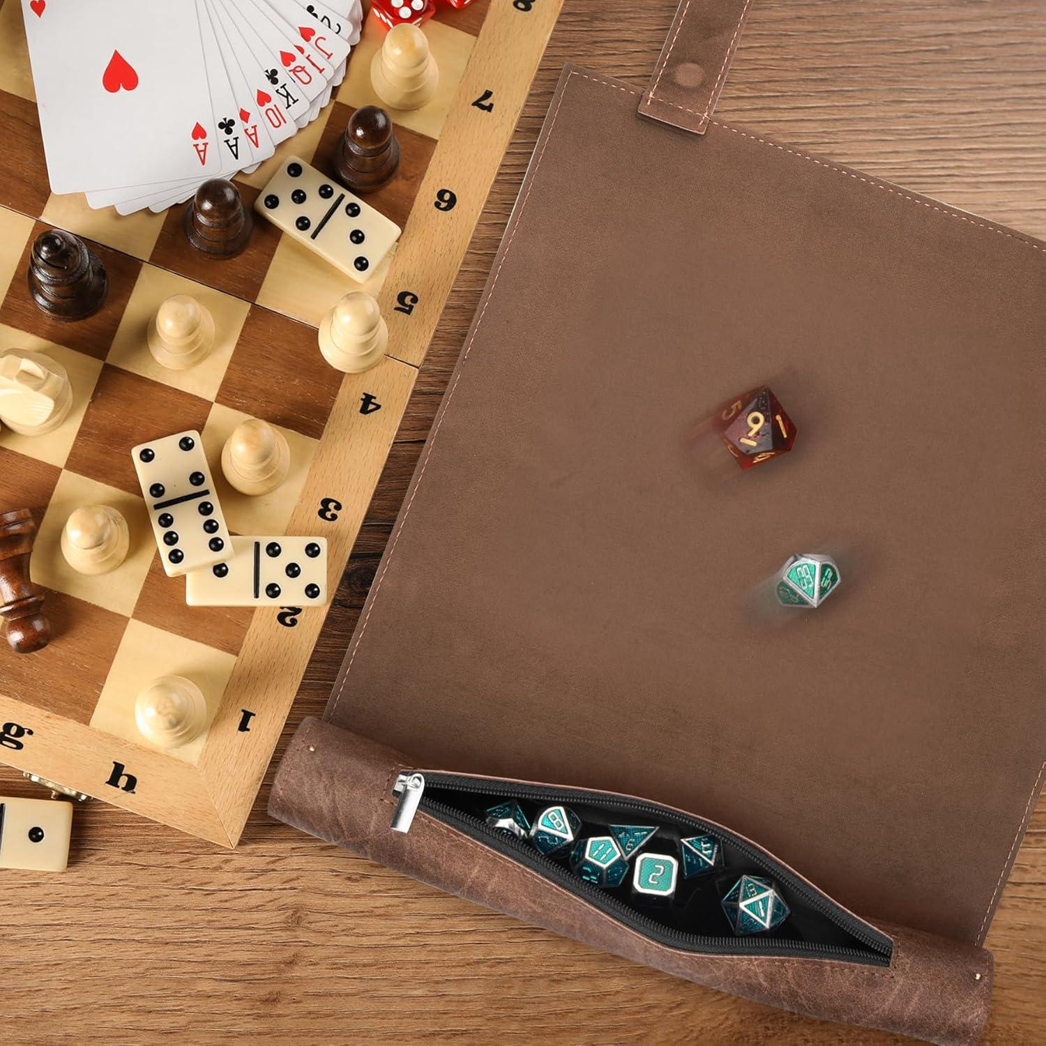 Tapete Magnético para Dados SIQUK 2 Piezas Verde Camello