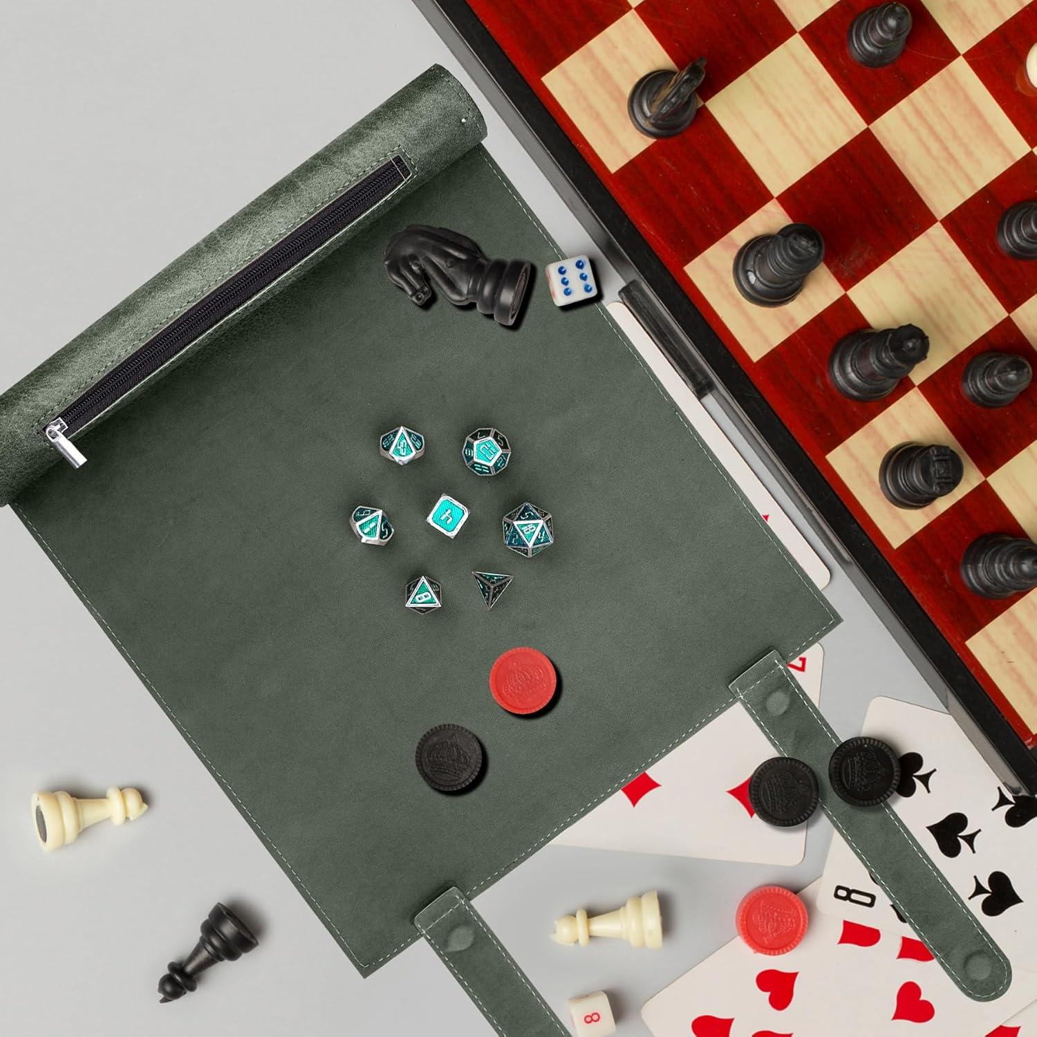 Tapete Magnético para Dados SIQUK 2 Piezas Verde Camello