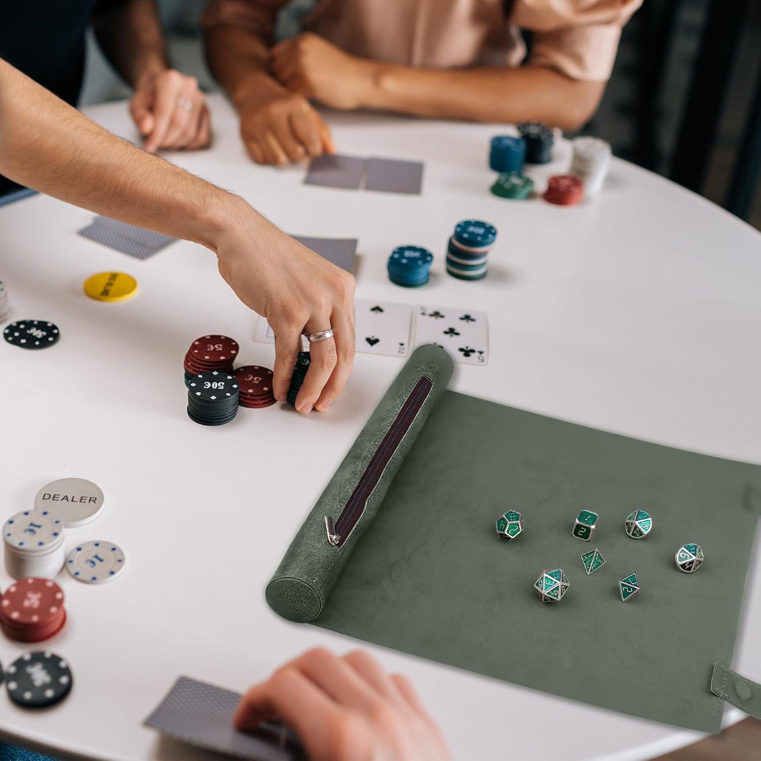 Tapete Magnético para Dados SIQUK 2 Piezas Verde Camello