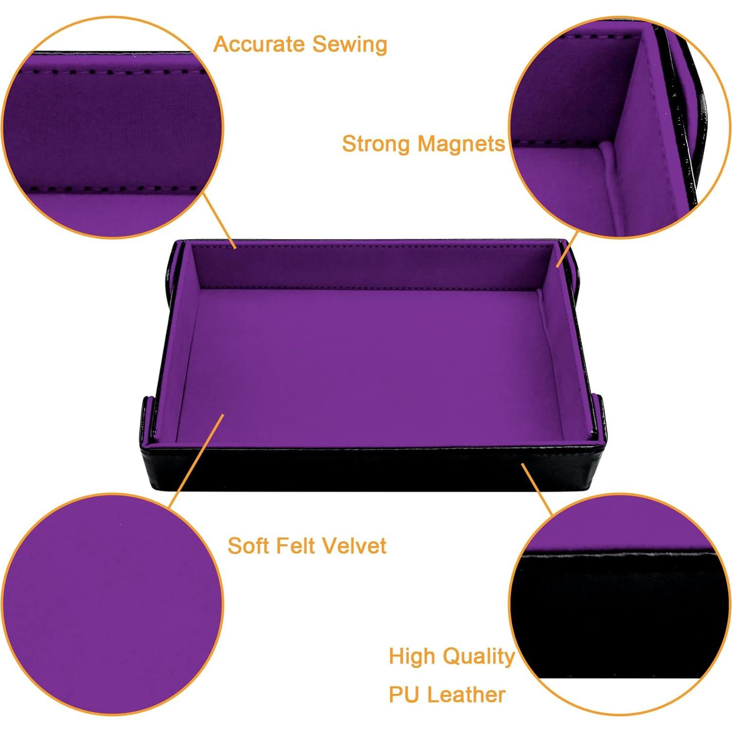 Bandeja de Dados Magnética Plegable SIQUK Violeta 27x19 cm