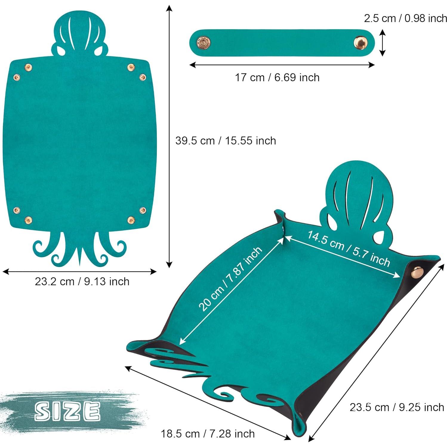 Bandeja de Dados de Pulpo SIQUK 2 Piezas Cian y Negro