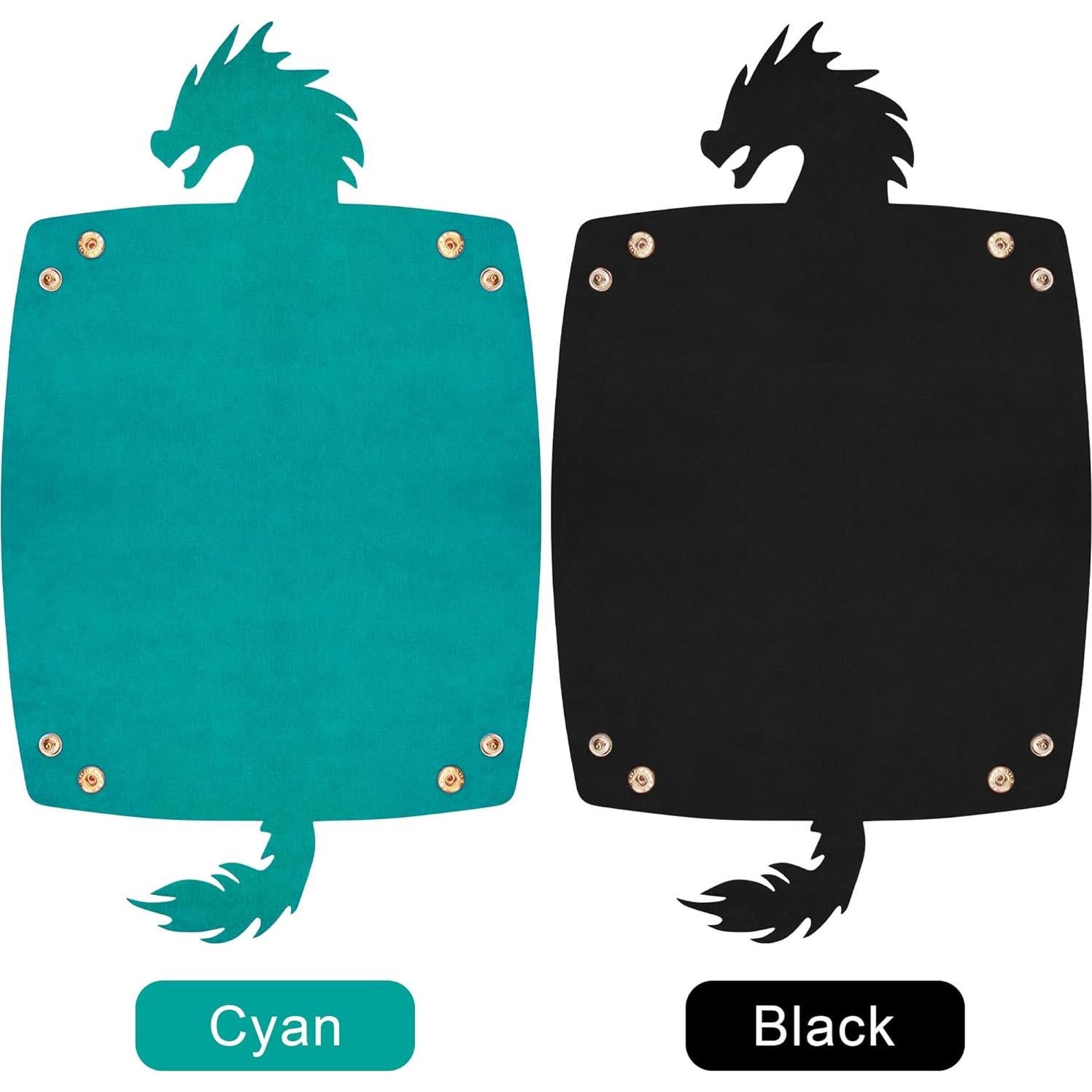 Bandeja de Dados Dragón SIQUK 2 Piezas PU Cuero D&D RPG