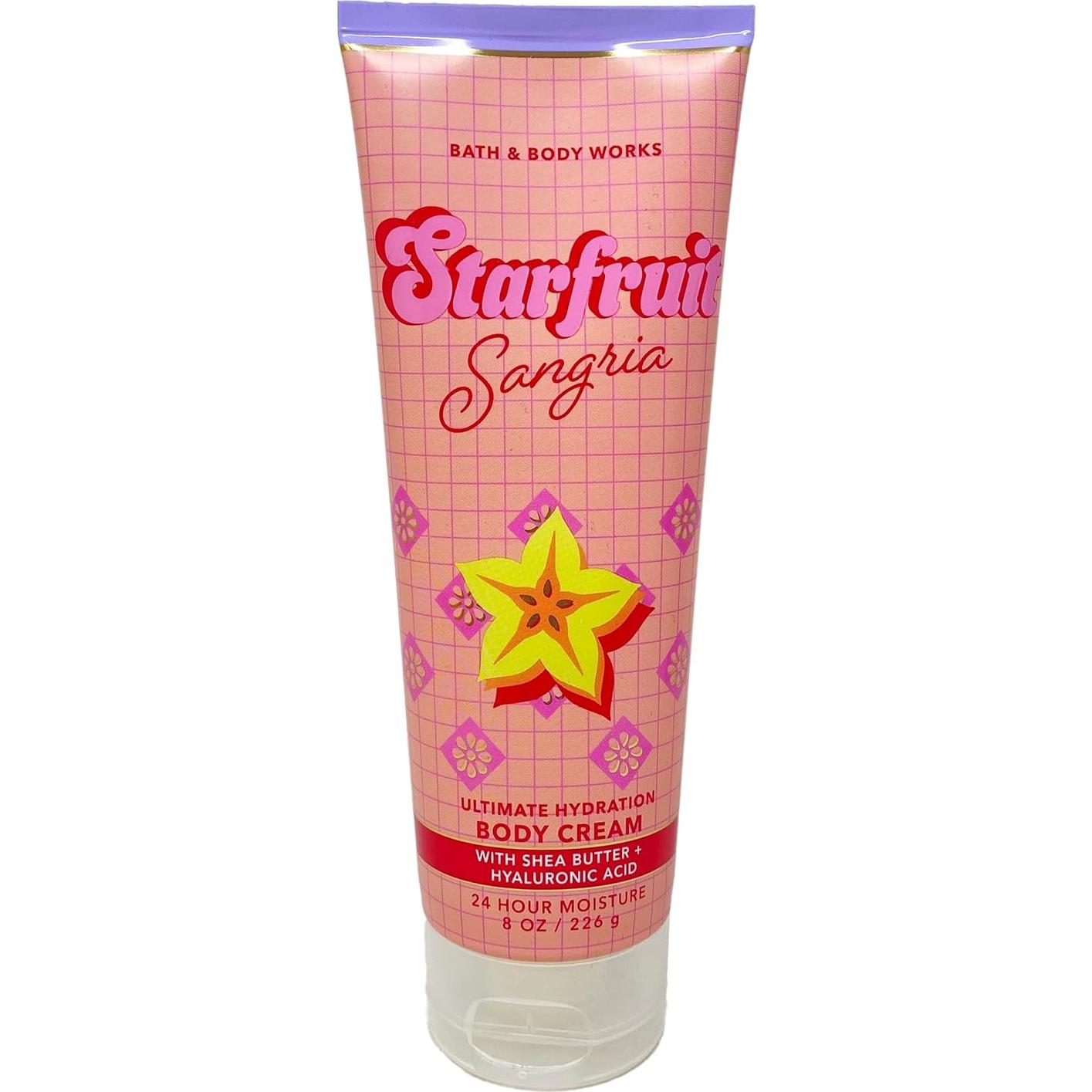 Conjunto de Regalo Bath & Body Works Sangría de Fruta Estrella - Crema, Bruma y Jabón 4 oz