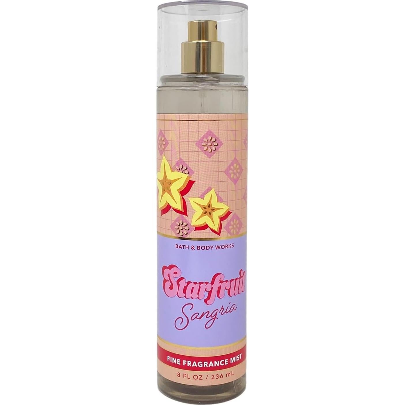 Conjunto de Regalo Bath & Body Works Sangría de Fruta Estrella - Crema, Bruma y Jabón 4 oz