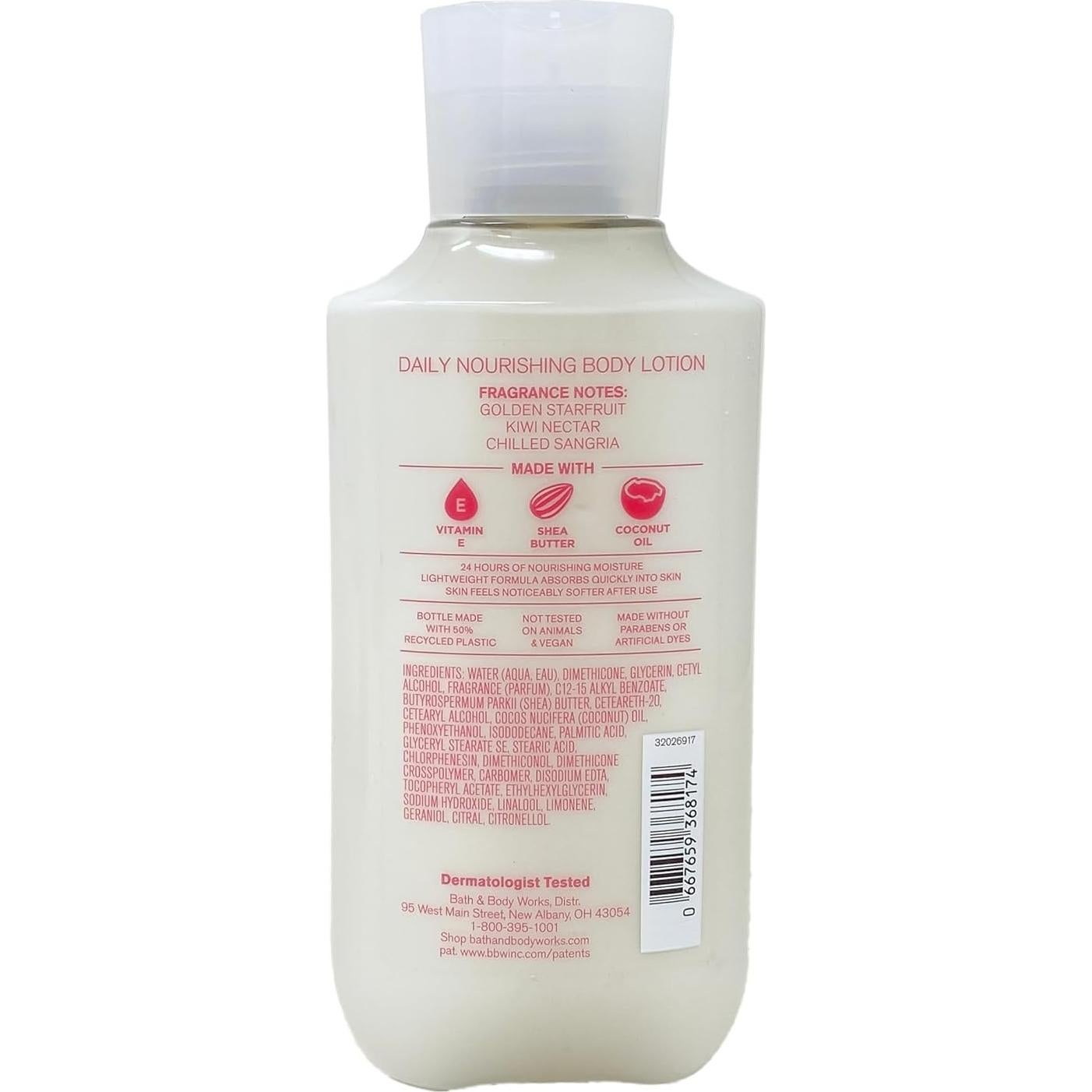 Conjunto de Regalo Deluxe Bath & Body Works Sangría de Fruta Estrella - Crema, Bruma, Gel y Jabón