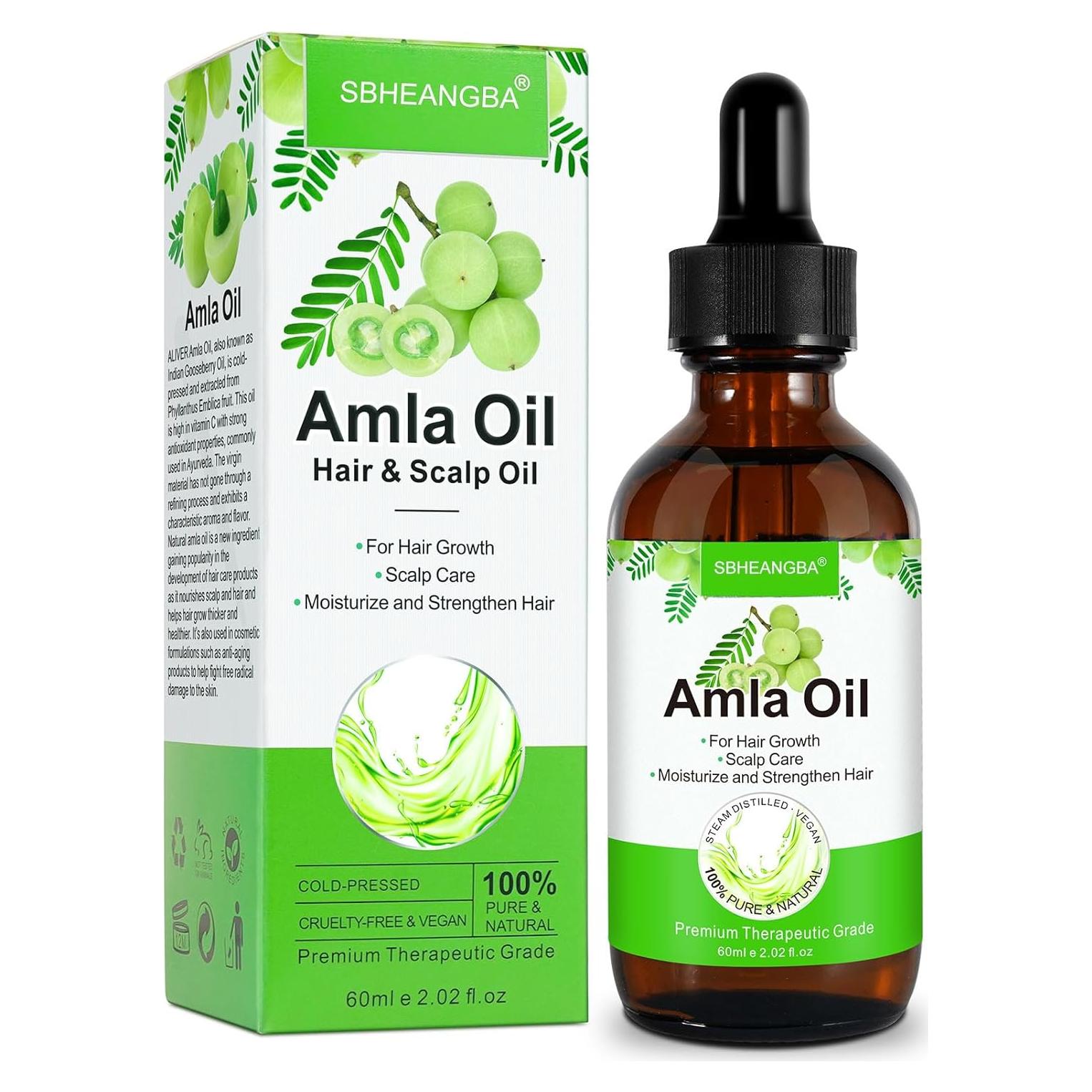 Aceite de Amla 100% Puro Orgánico 60ml - Crecimiento y Hidratación