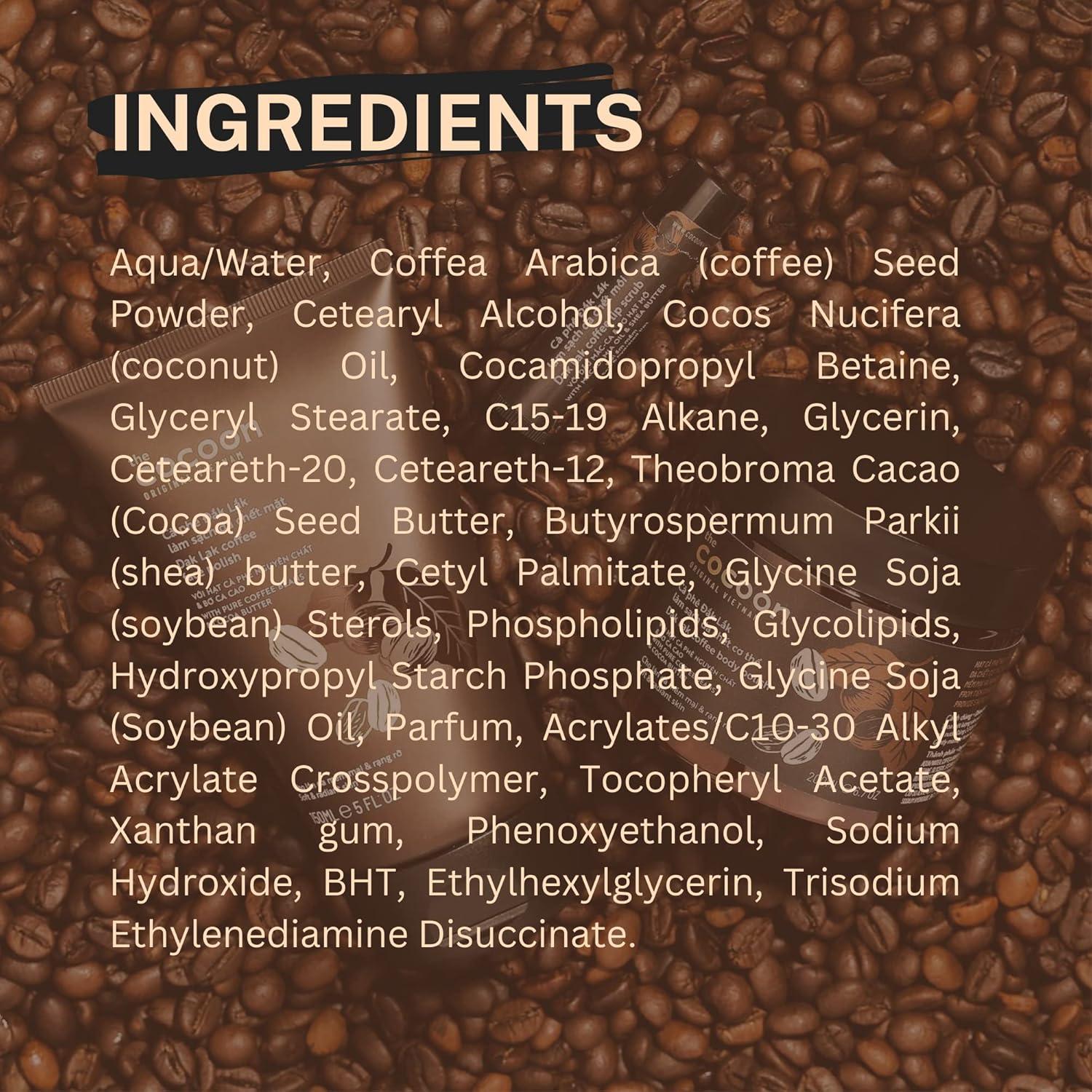 Exfoliante Corporal Cocoon Original Café 798 ml Vegano