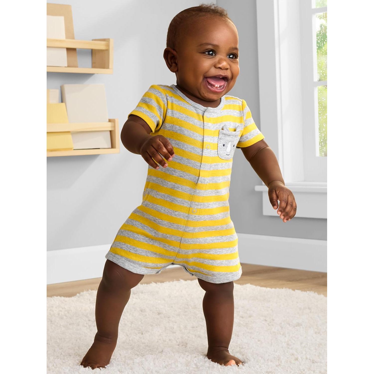 Paquete de 3 Monos con Botones Carter's 6-9 Meses Unisex