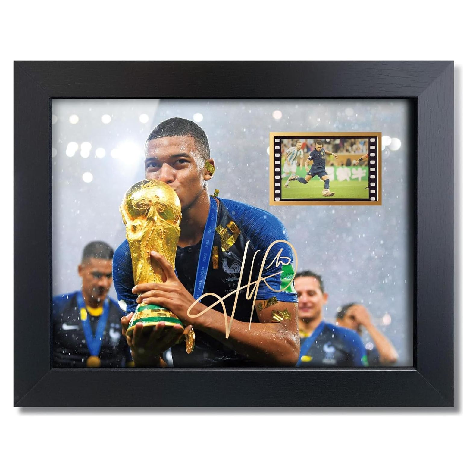 Póster Enmarcado Kylian Mbappé Copa Mundial 20x15 cm