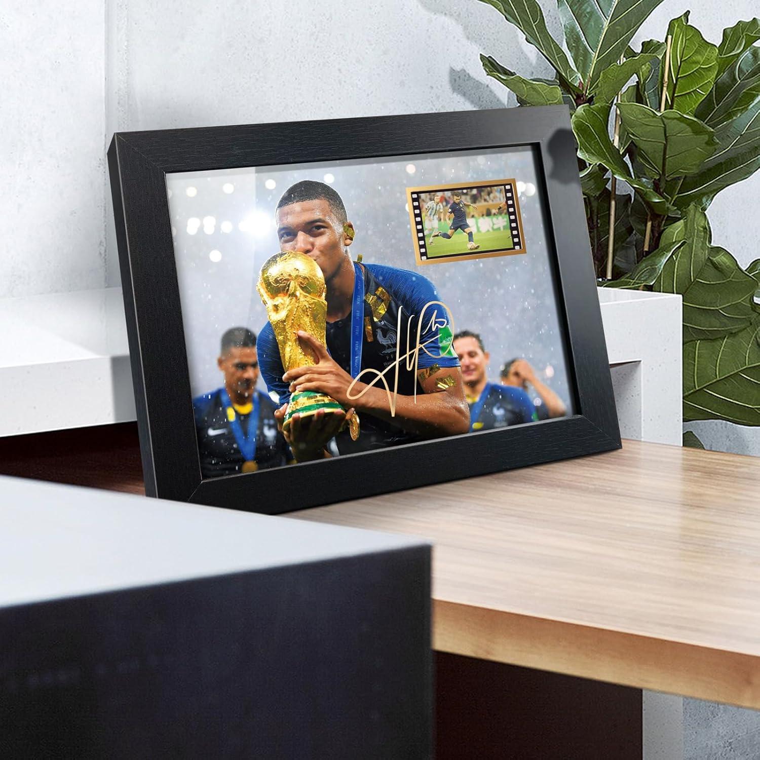 Póster Enmarcado Kylian Mbappé Copa Mundial 20x15 cm