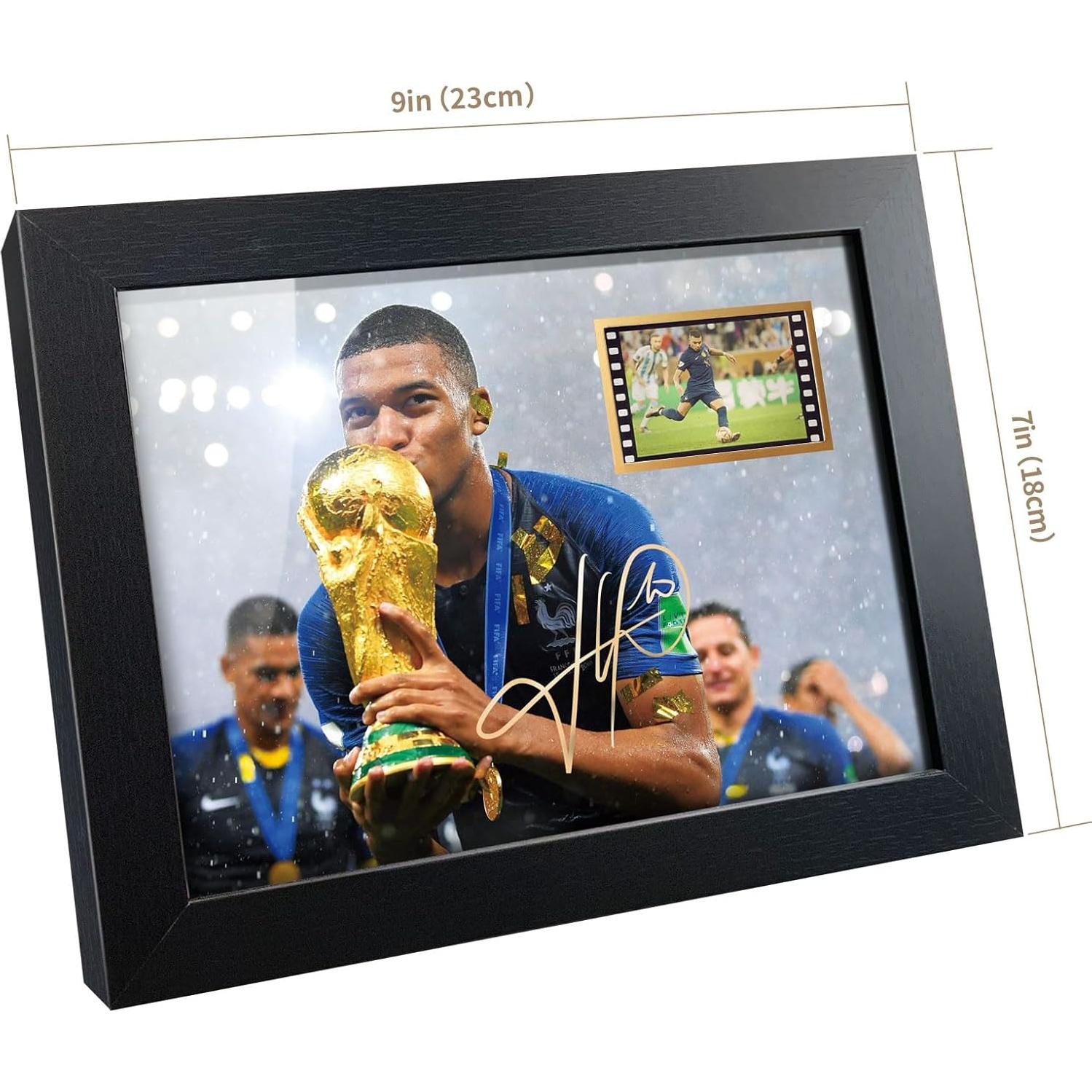 Póster Enmarcado Kylian Mbappé Copa Mundial 20x15 cm