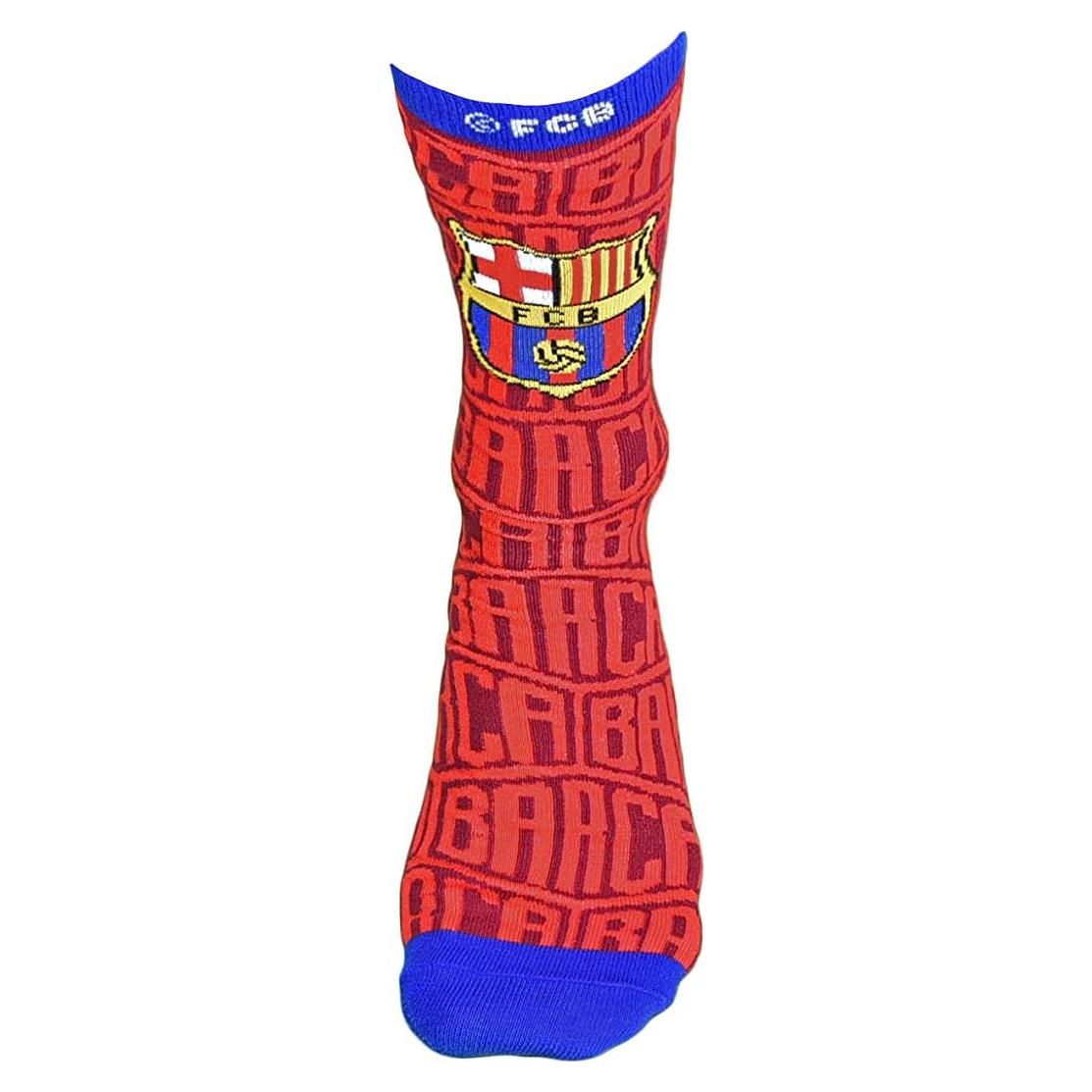 Calcetines oficiales FC Barcelona rojos talla 9-13 con logo