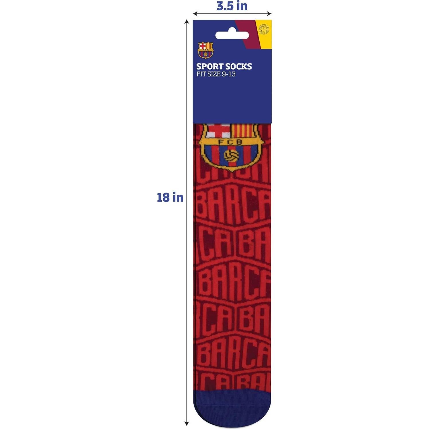 Calcetines oficiales FC Barcelona rojos talla 9-13 con logo