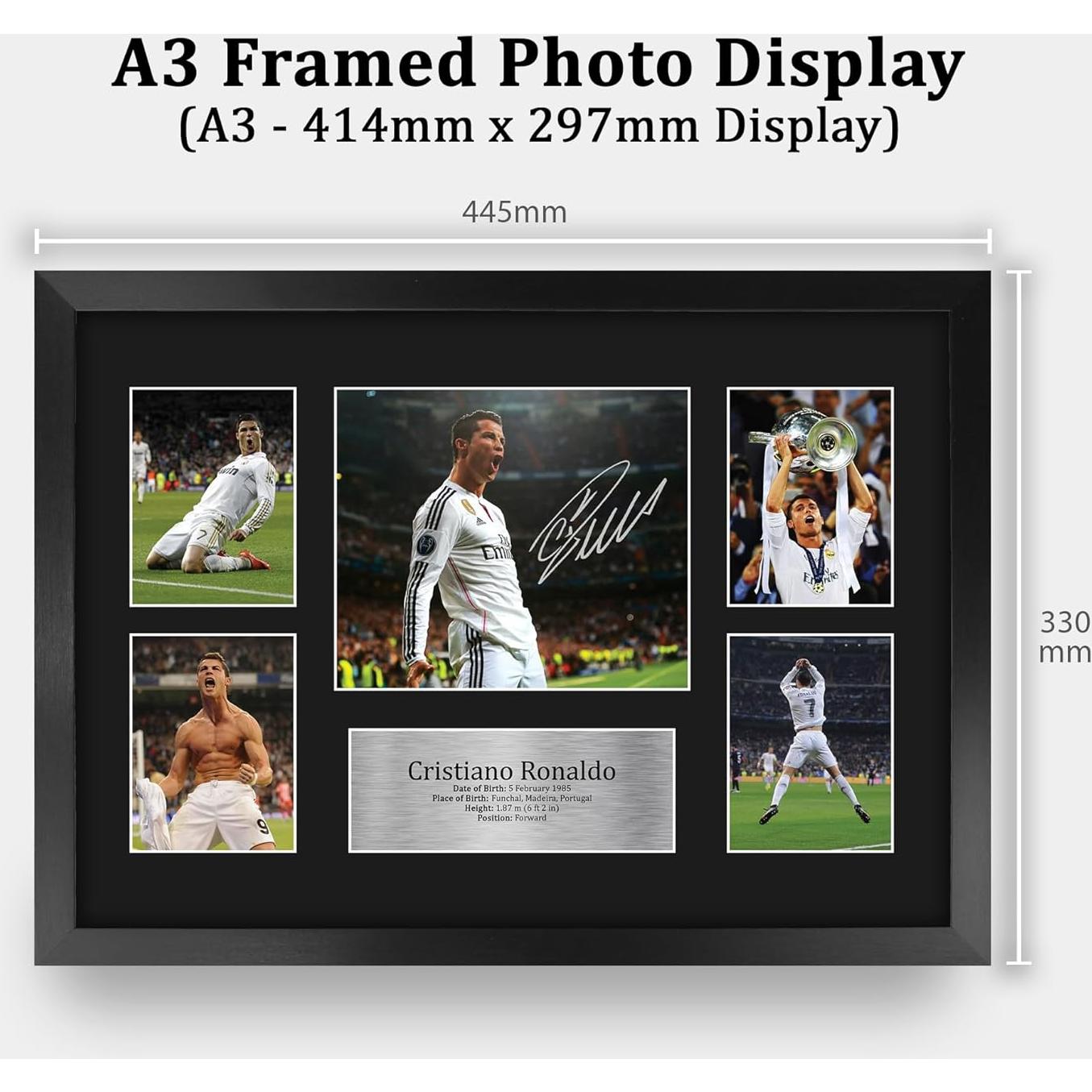 Fotografía Enmarcada Cristiano Ronaldo HWC Trading 40x30 cm