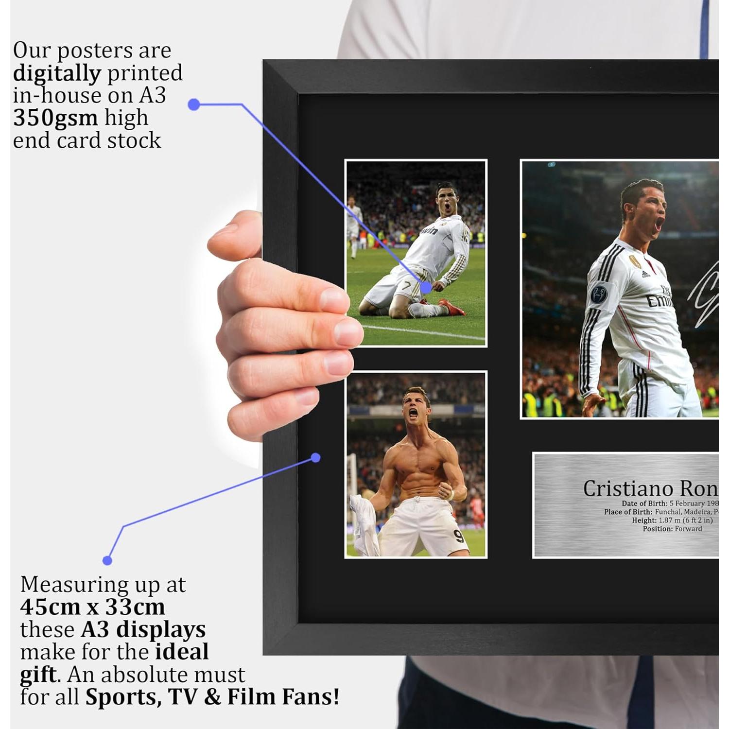 Fotografía Enmarcada Cristiano Ronaldo HWC Trading 40x30 cm