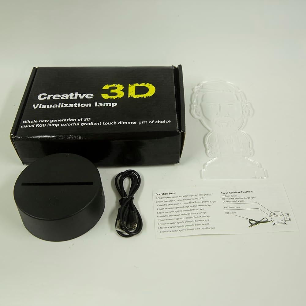 Lámpara 3D LED de Fútbol EXIGENT - 19x10 cm, 7 Colores