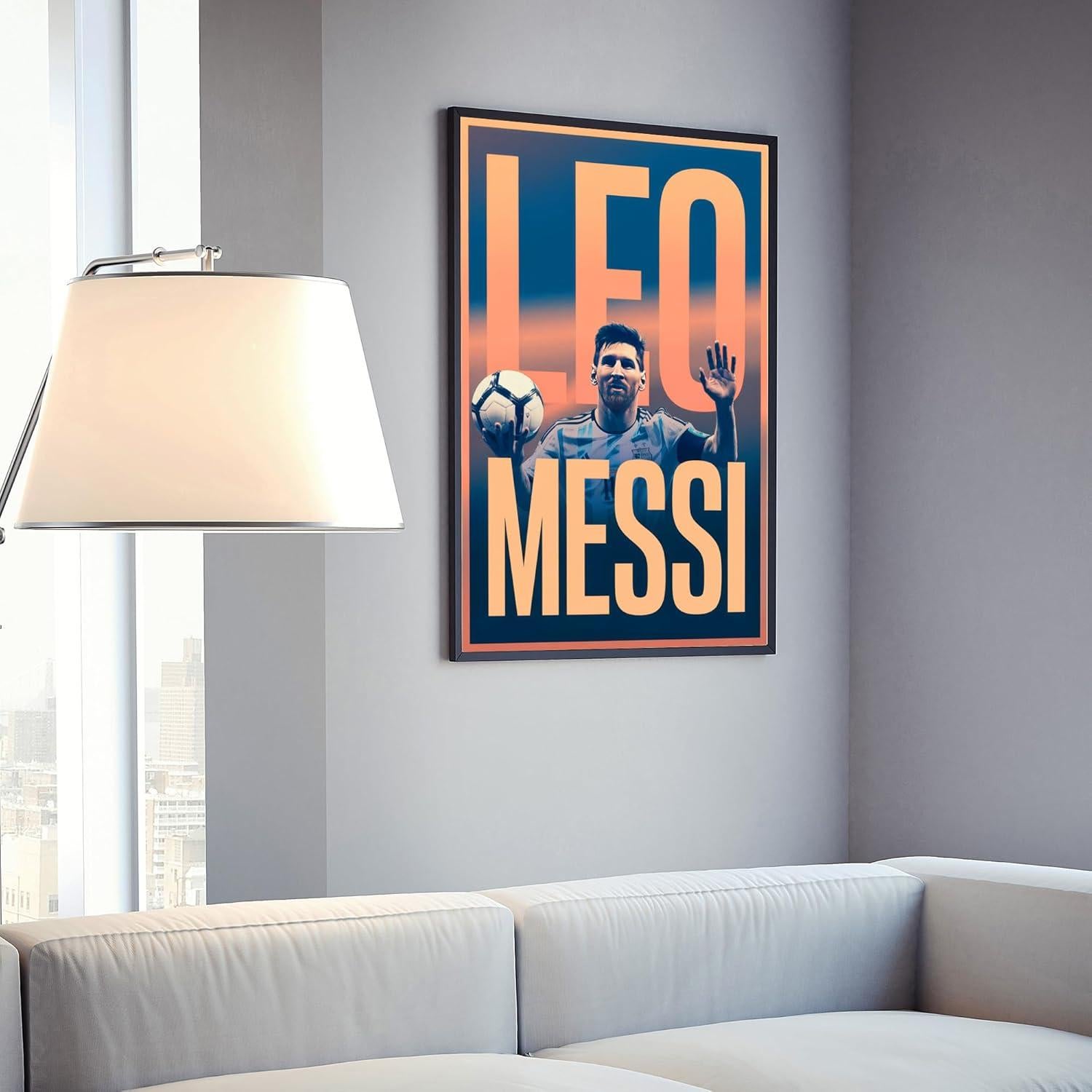 Póster de Fútbol Messi 61x91.4 cm - Arte de Pared para Niños