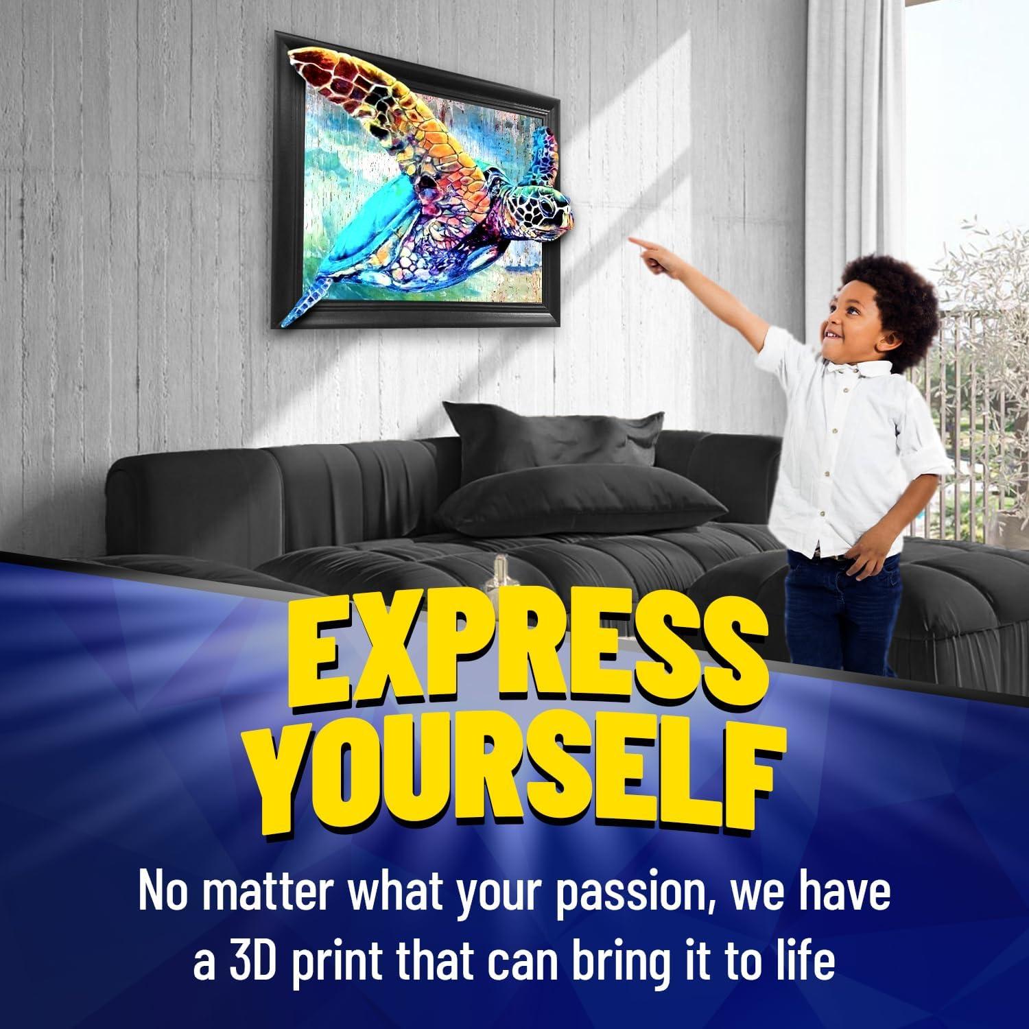 Póster 3D Soccer Stars 1 Flip - Haaland, Messi, Ronaldo, Mbappé - 40.64x30.48 cm