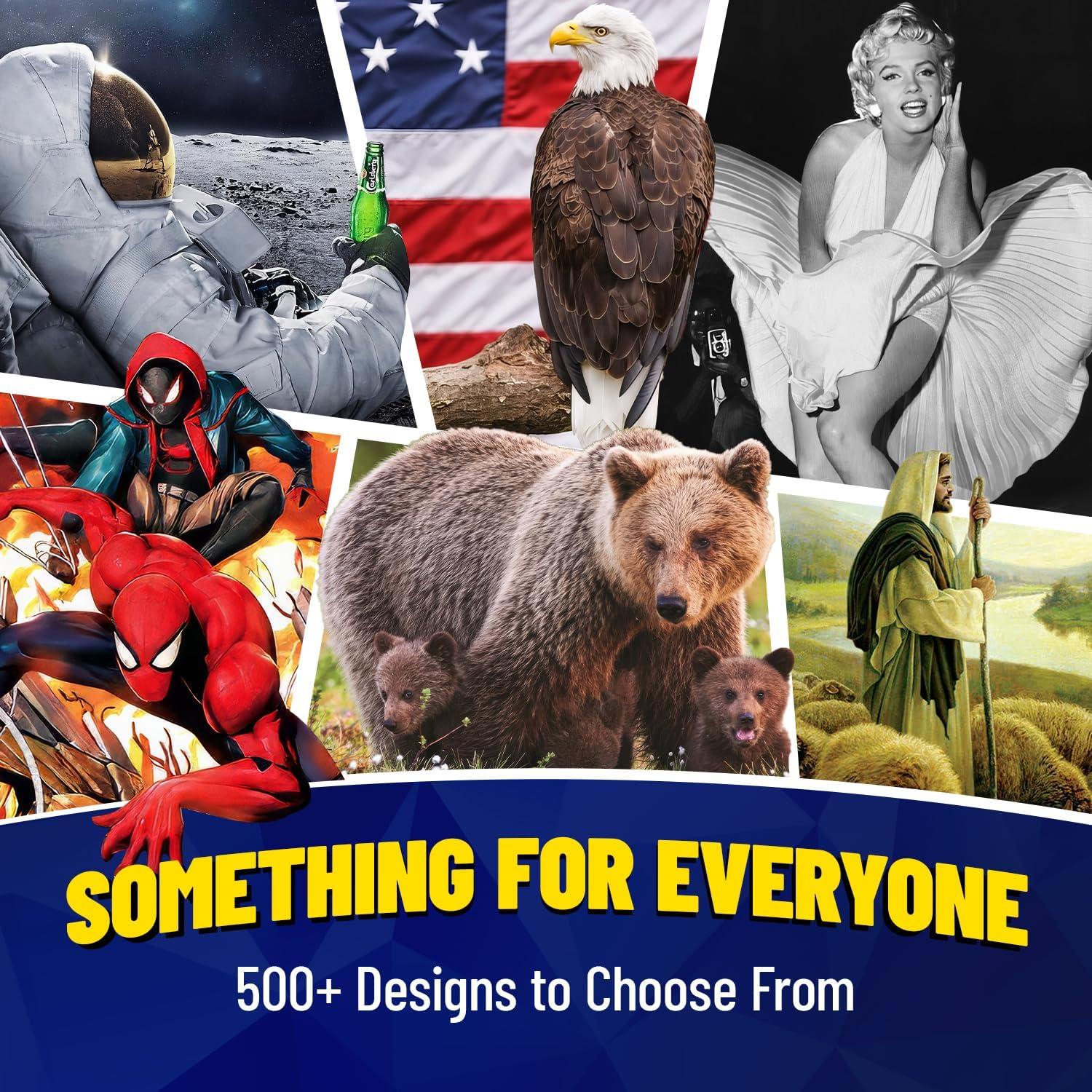 Póster 3D Soccer Stars 1 Flip - Haaland, Messi, Ronaldo, Mbappé - 40.64x30.48 cm