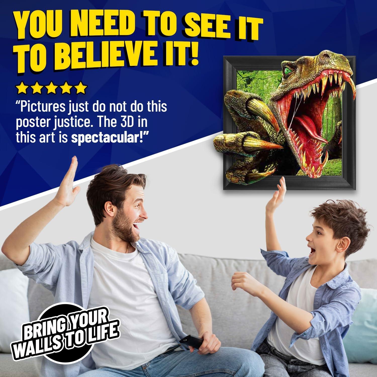 Póster 3D Soccer Stars 1 Flip - Haaland, Messi, Ronaldo, Mbappé - 40.64x30.48 cm