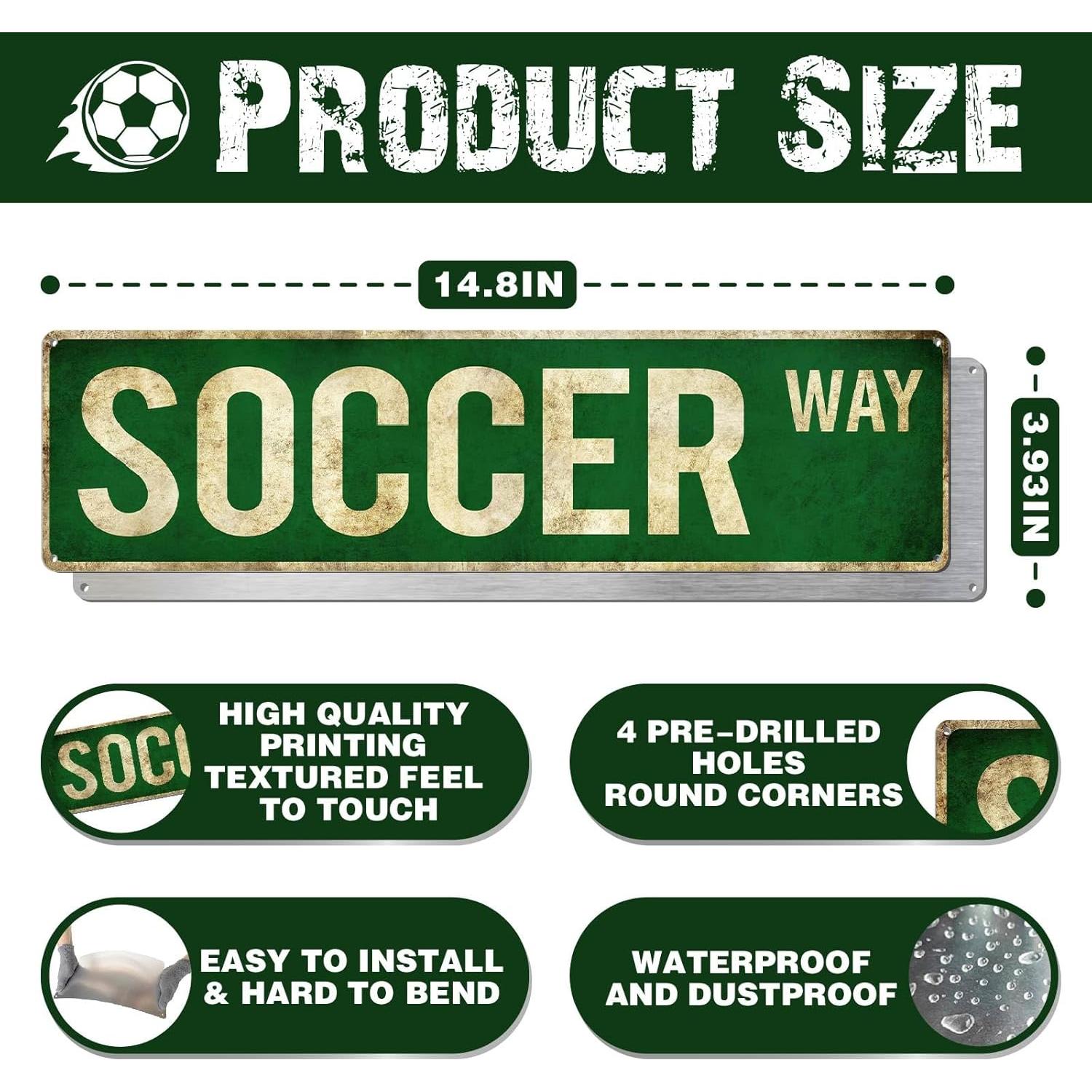 Póster de Fútbol Vintage Rasonus para Niños 38x10 cm