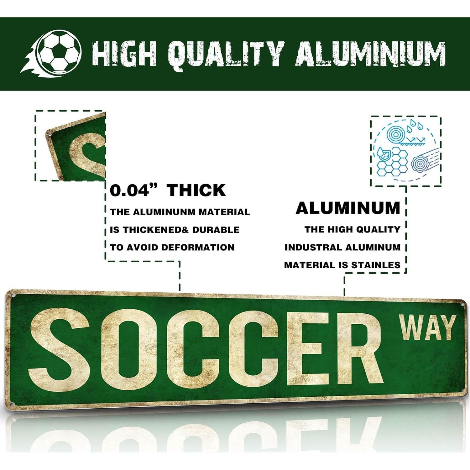 Póster de Fútbol Vintage Rasonus para Niños 38x10 cm