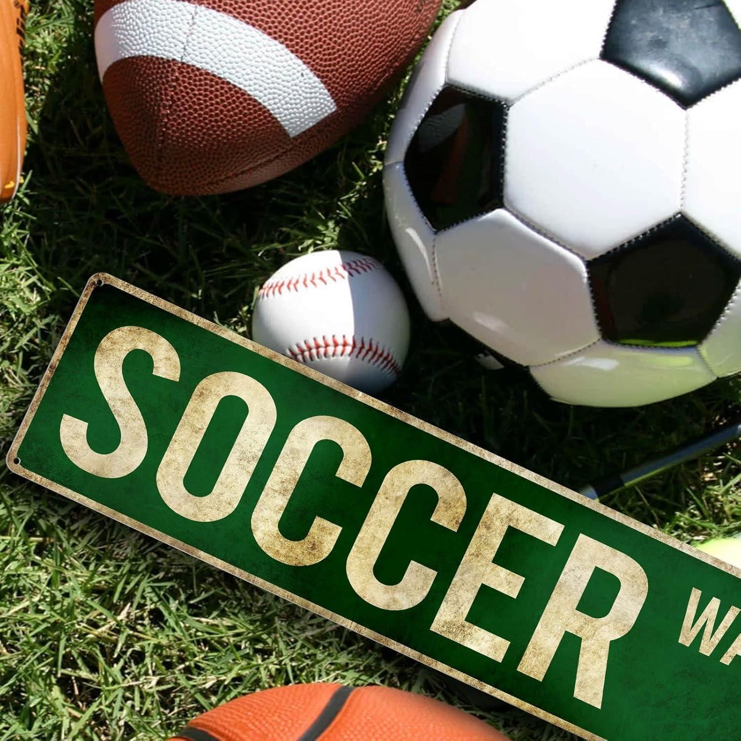 Póster de Fútbol Vintage Rasonus para Niños 38x10 cm