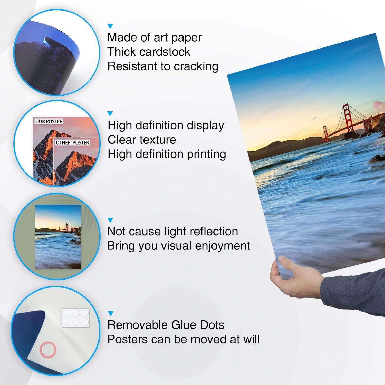 Póster Deportivo Babymiu 8-Pack 42 x 29 cm HD Decoración