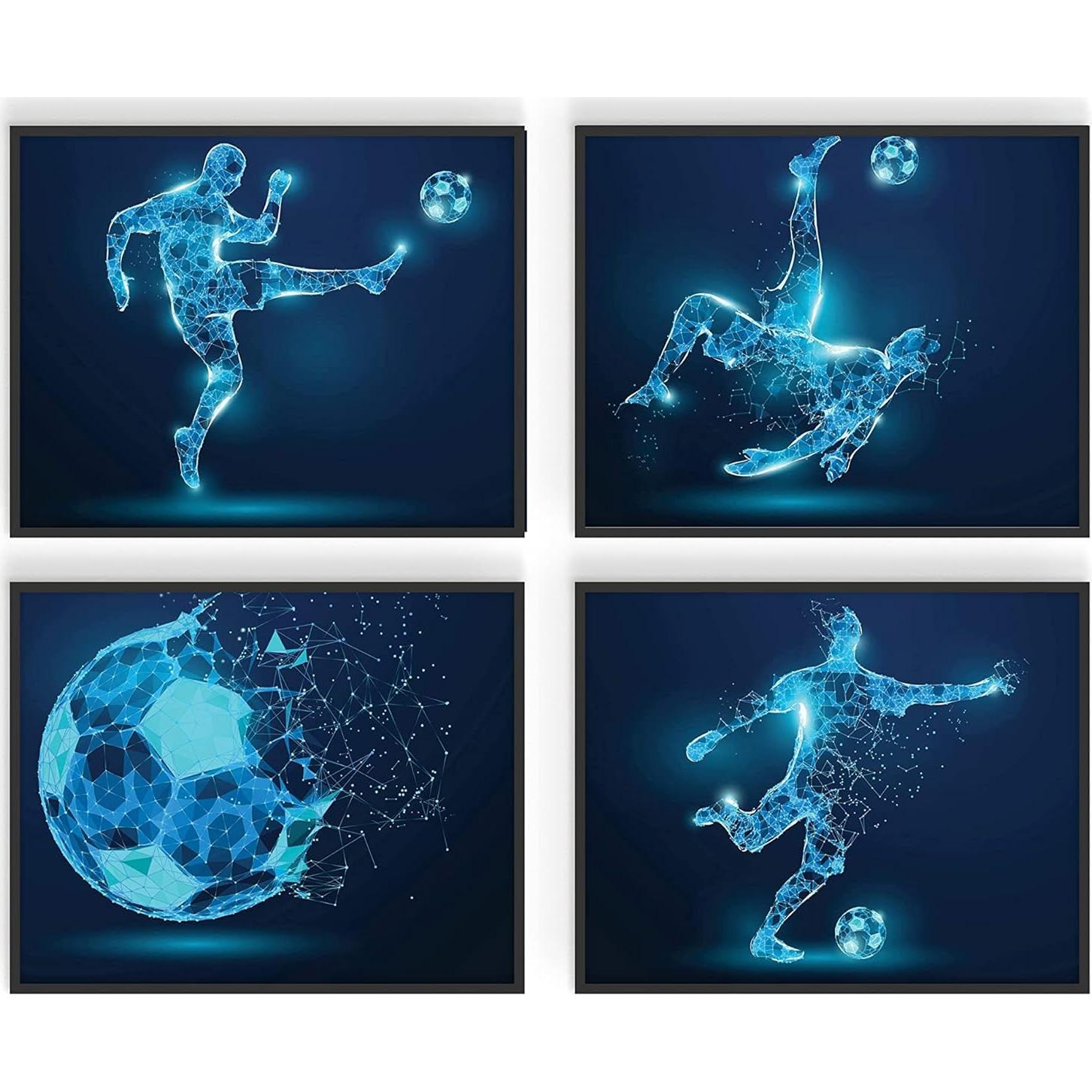 Conjunto de 4 Pósters de Fútbol 20x25 cm Sin Marco - Summit Designs