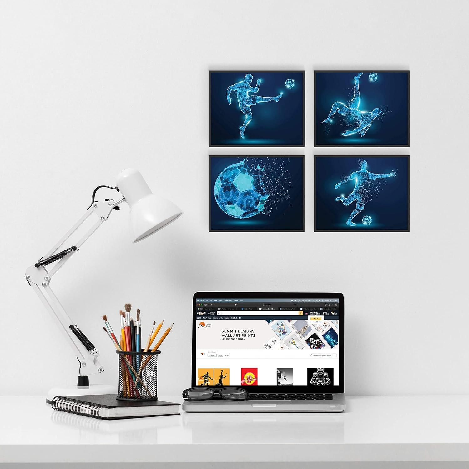 Conjunto de 4 Pósters de Fútbol 20x25 cm Sin Marco - Summit Designs