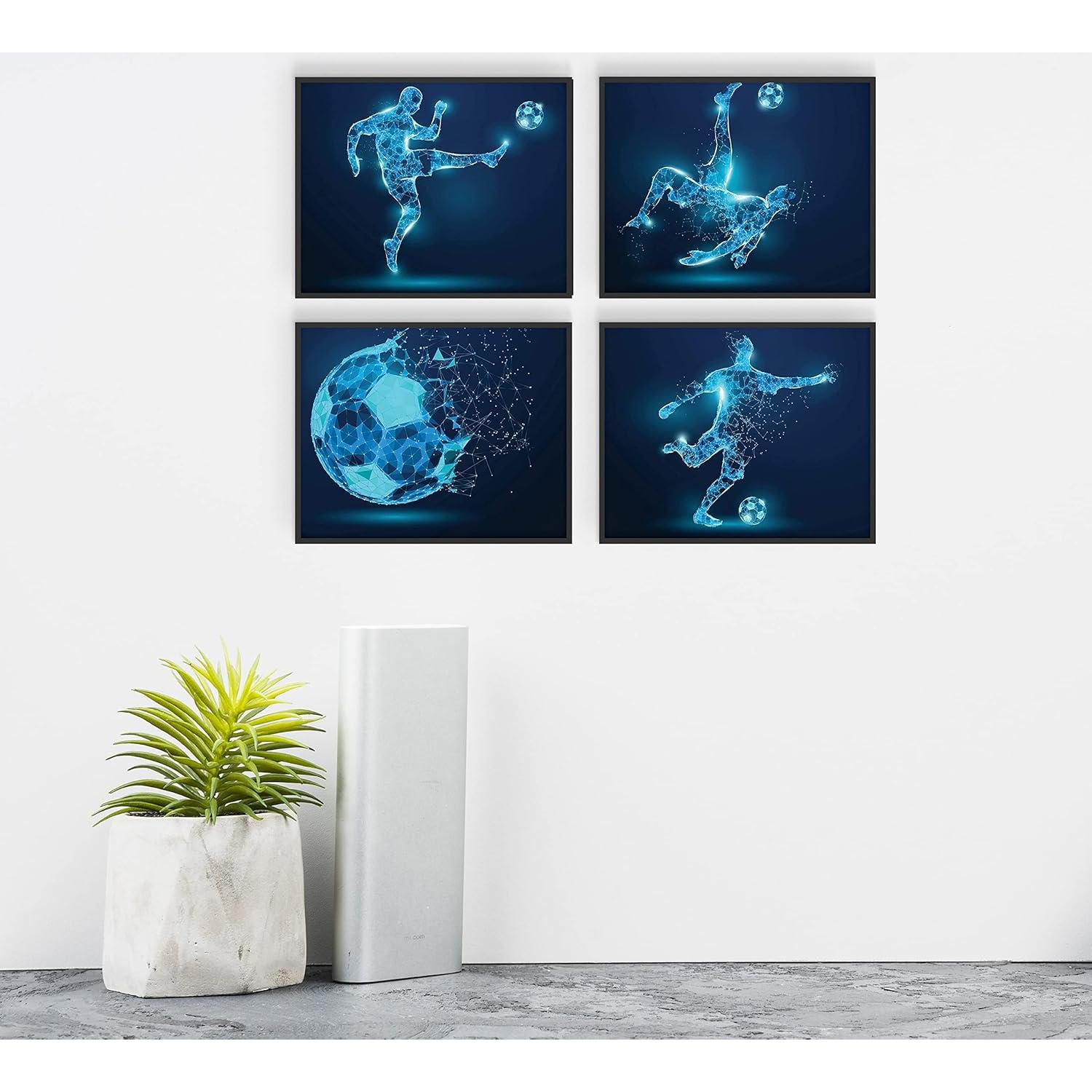 Conjunto de 4 Pósters de Fútbol 20x25 cm Sin Marco - Summit Designs