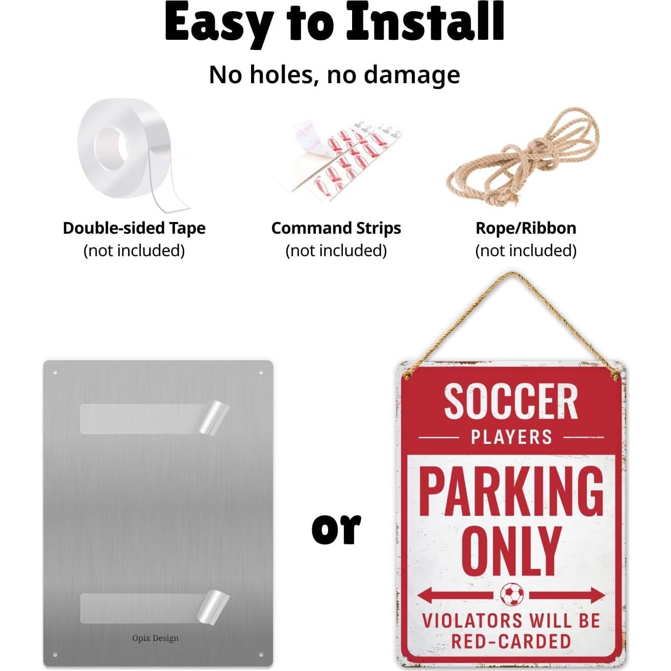 Cartel Decorativo de Fútbol Opix Design 27.9x21.1 cm Metal