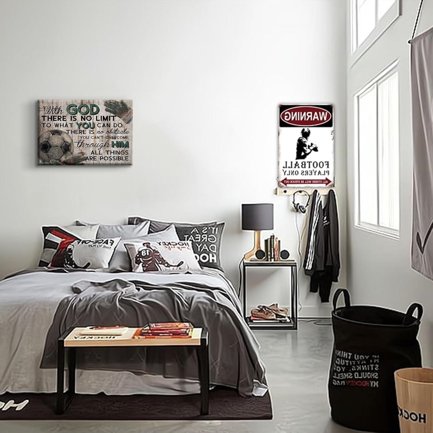 Cuadro de Lona de Fútbol DCMVJHZV 40x30 cm Decoración Inspiracional