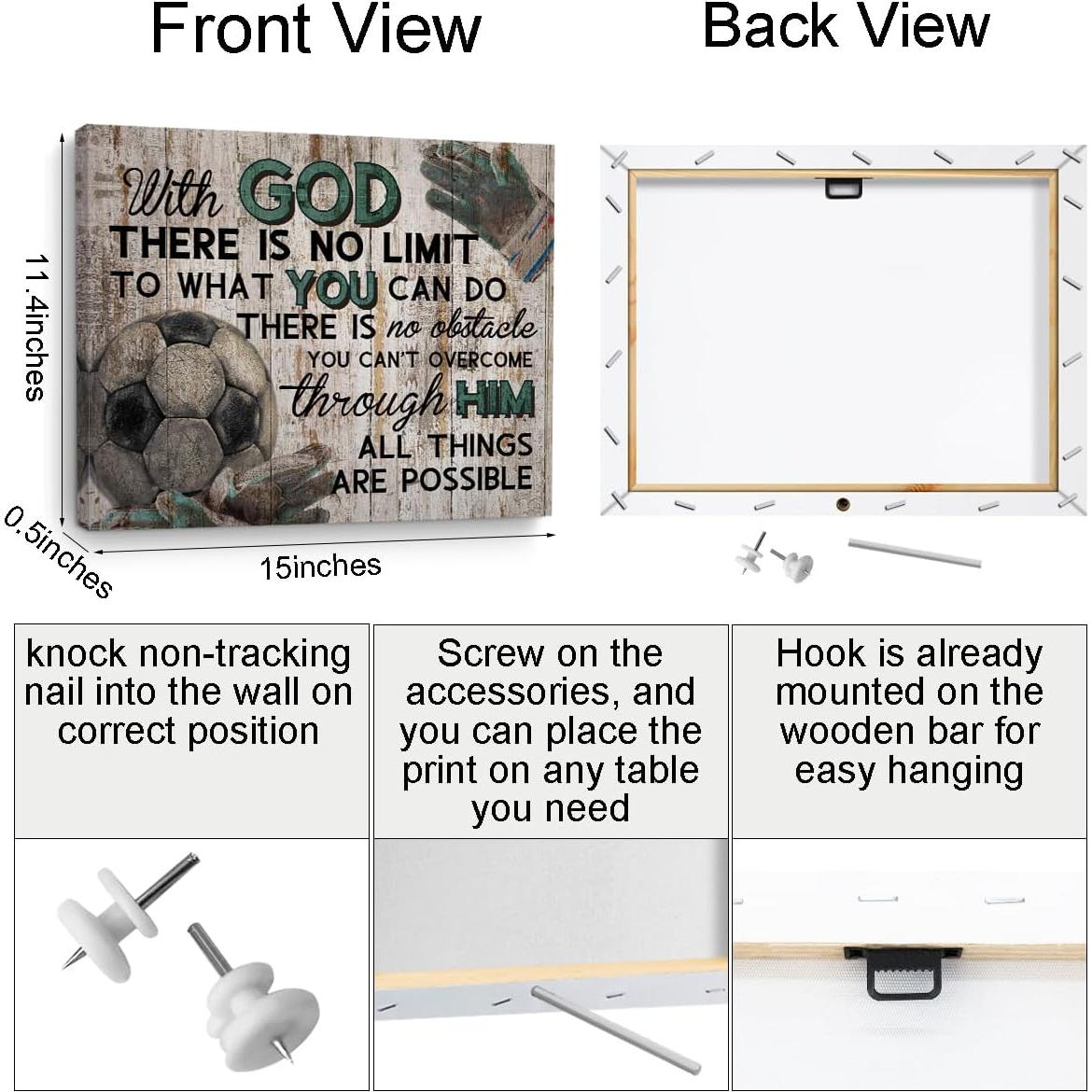 Cuadro en Lienzo TBT 38x29 cm Decoración de Pared Fútbol