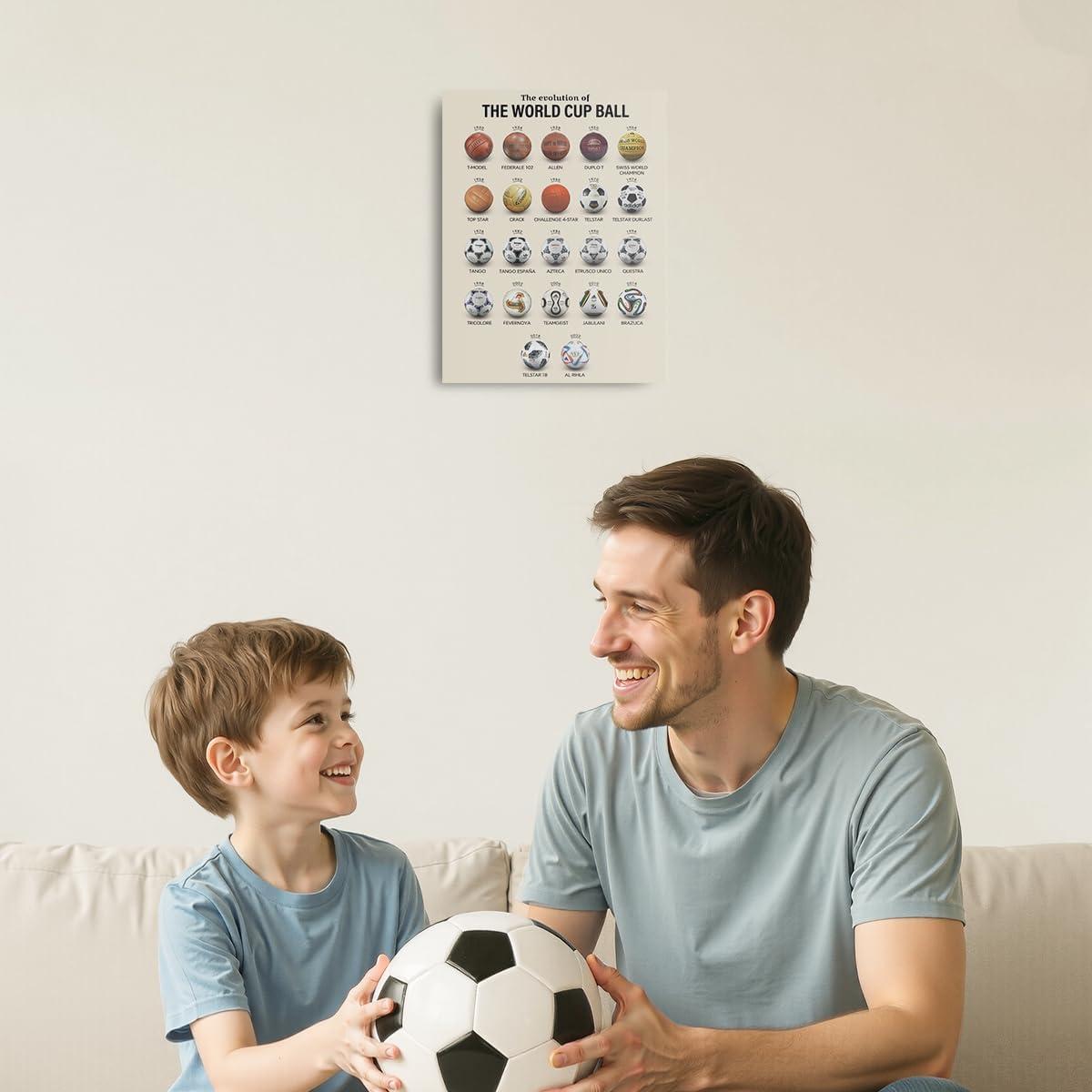 Arte de Pared en Lienzo Enmarcado Fútbol 29x38 cm