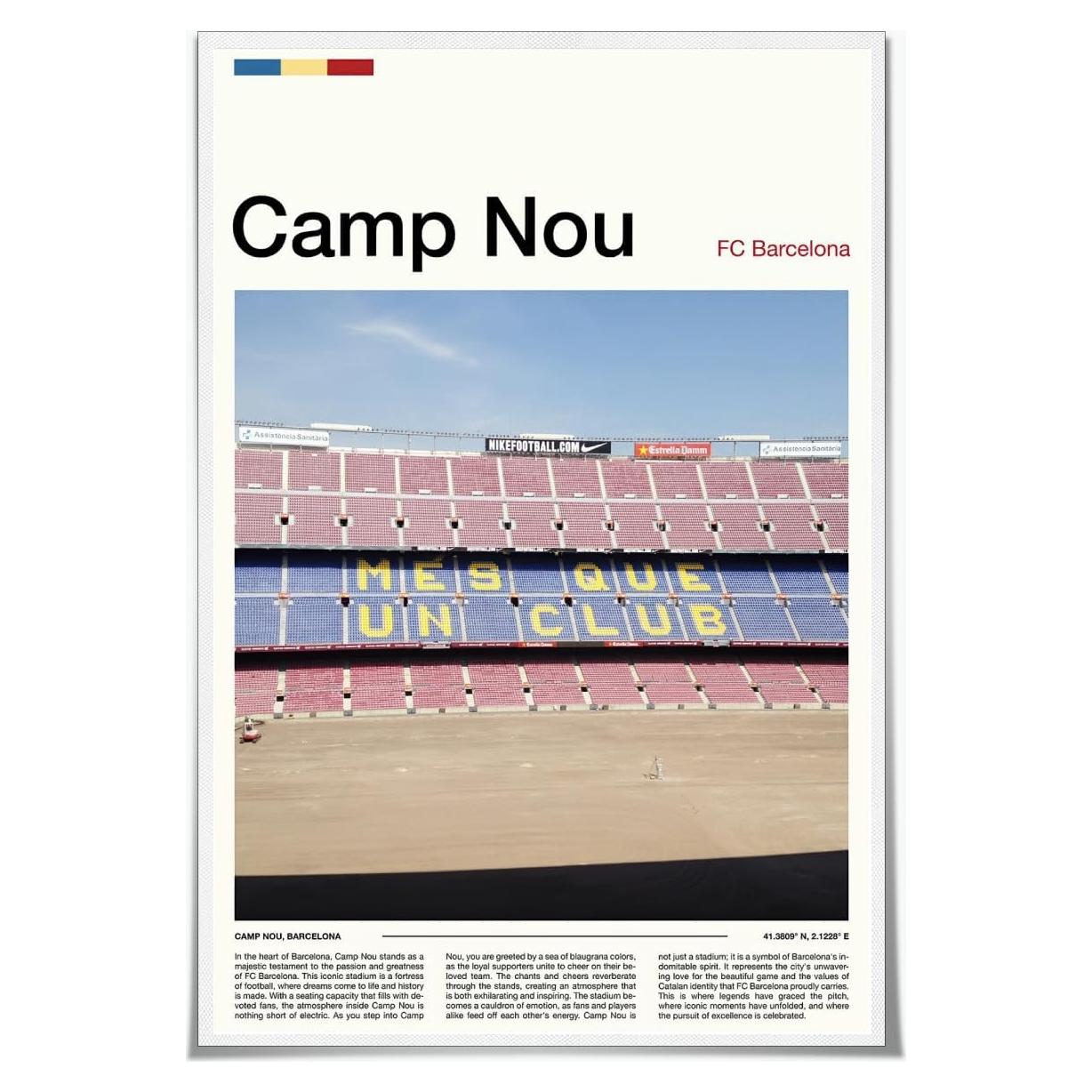 Póster de Estadio Camp Nou FC Barcelona 30.48x45.72cm