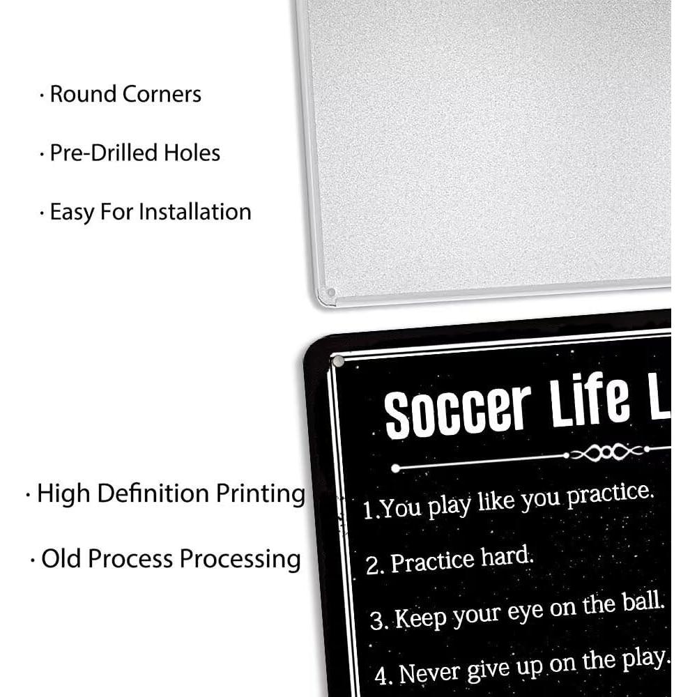 Señal de Metal Vintage de Fútbol 20x30 cm - Decoración Genérica