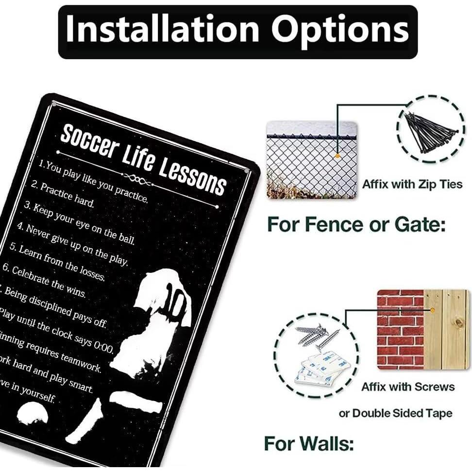 Señal de Metal Vintage de Fútbol 20x30 cm - Decoración Genérica