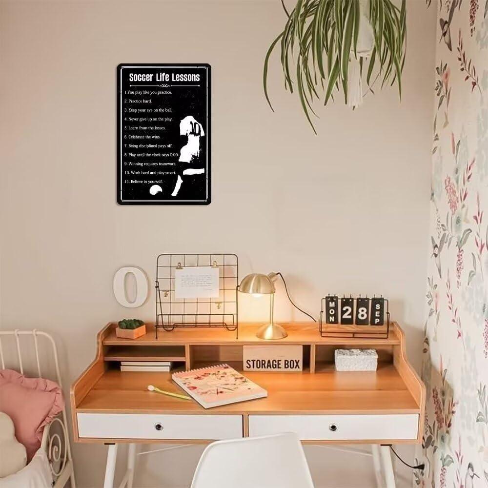 Señal de Metal Vintage de Fútbol 20x30 cm - Decoración Genérica