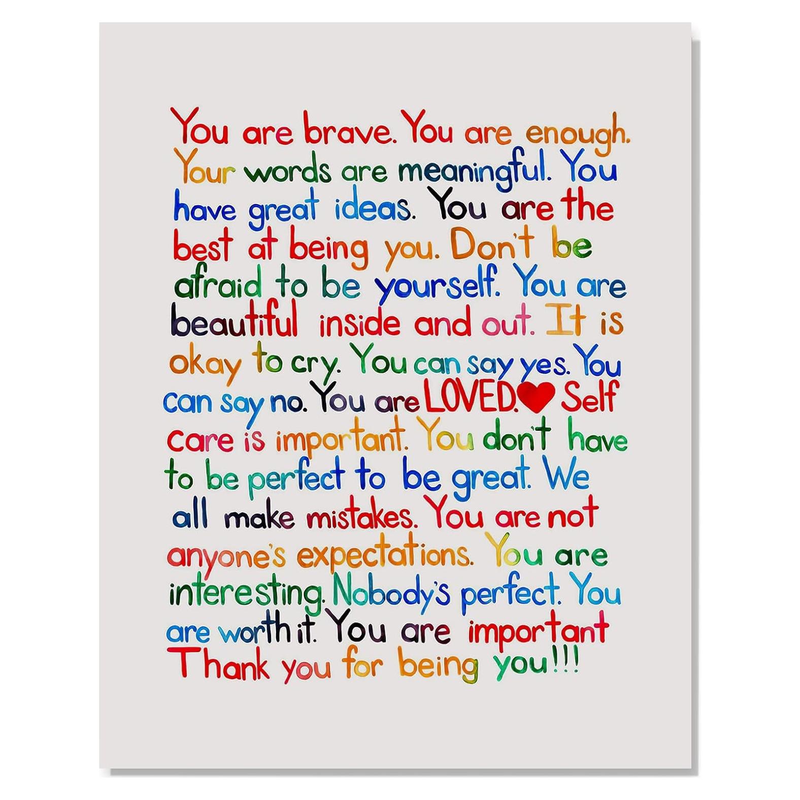 Póster de Arte Motivacional 20x25 cm Lienzo Sin Marco