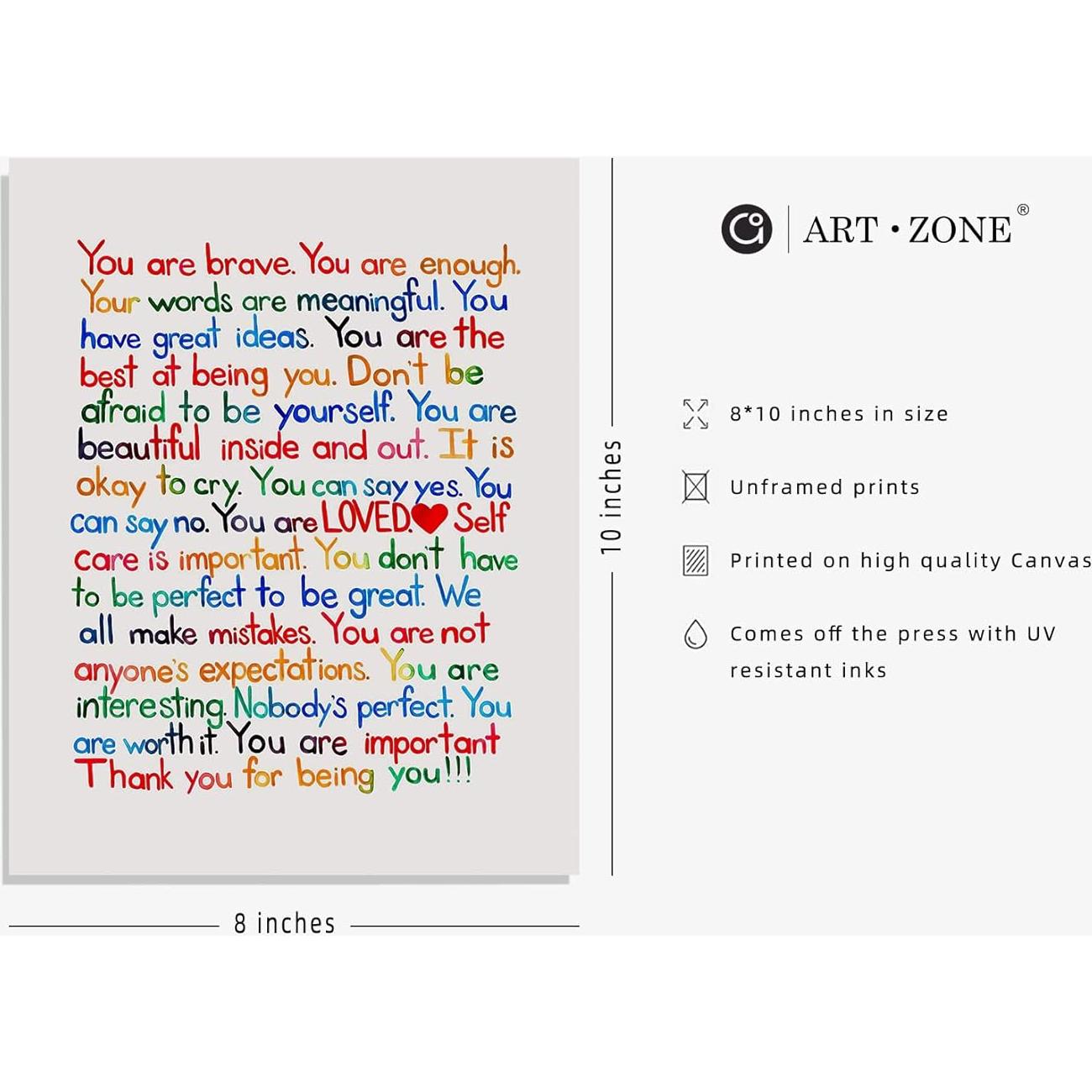 Póster de Arte Motivacional 20x25 cm Lienzo Sin Marco