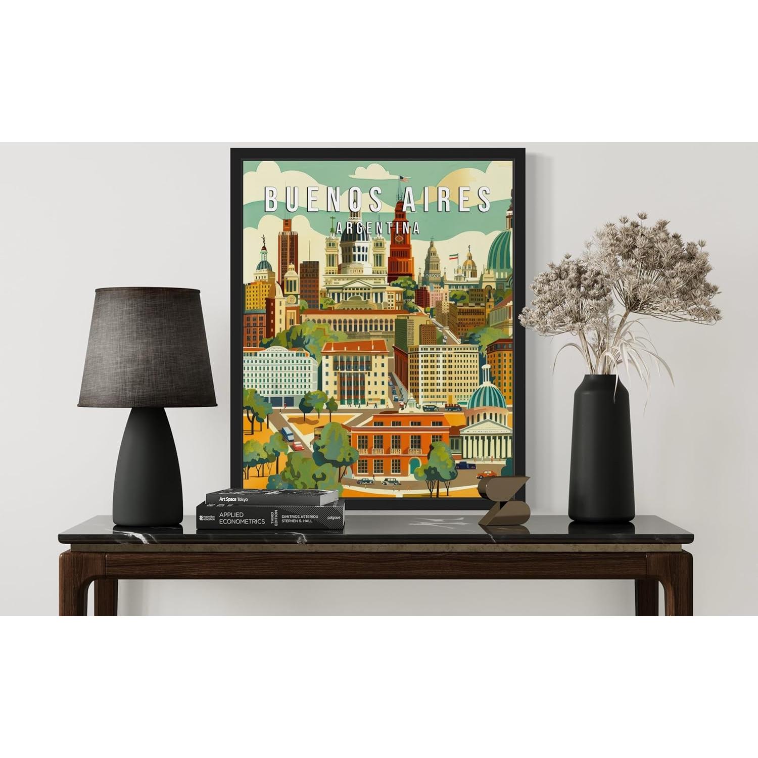 Póster de Arte Vintage Buenos Aires 20x25 cm Sin Marco