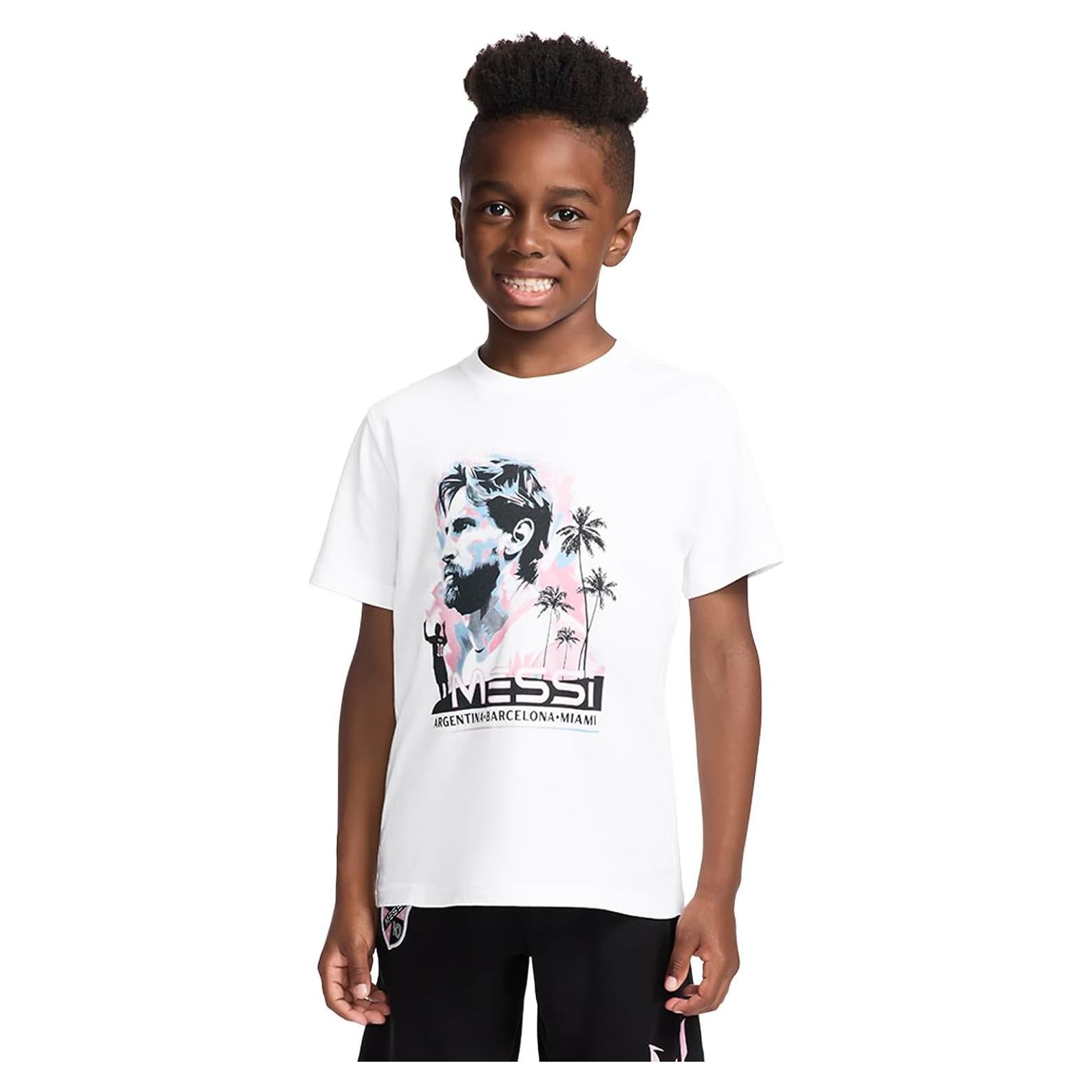 Camiseta de Manga Corta Messi para Niños 4-18 Algodón