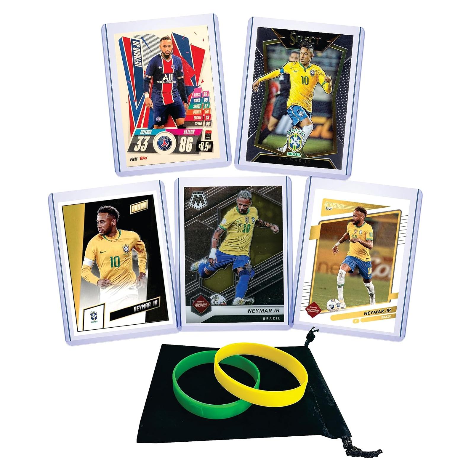 Paquete de 5 Tarjetas de Fútbol Neymar Jr. Auténticas