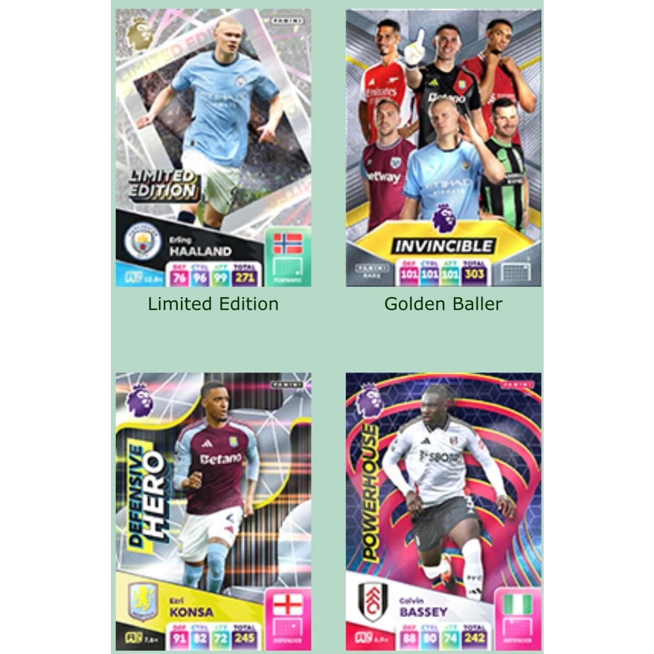 Paquete de Tarjetas de Fútbol Panini Premier League 2024/2025 - 8 Tarjetas