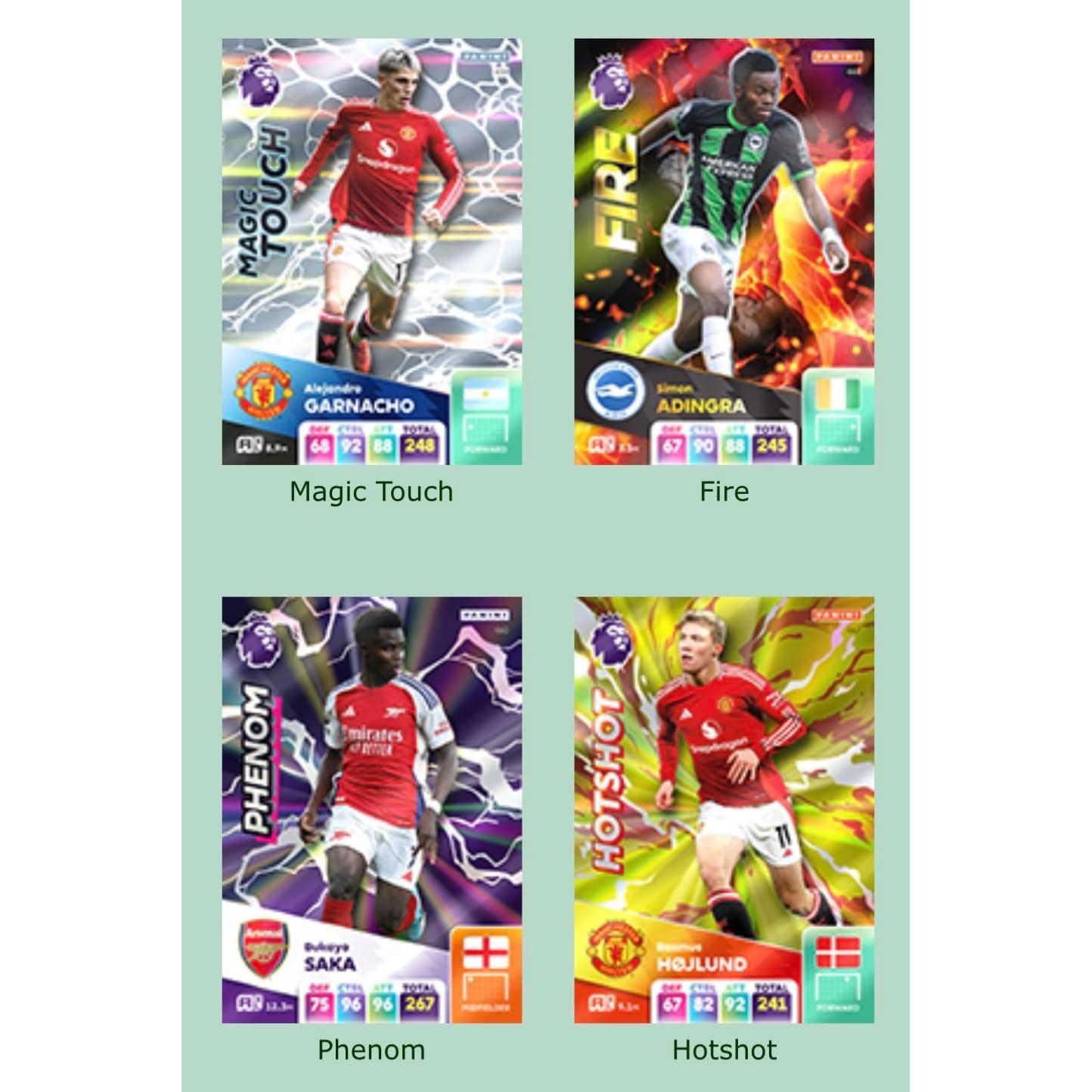 Paquete de Tarjetas de Fútbol Panini Premier League 2024/2025 - 8 Tarjetas