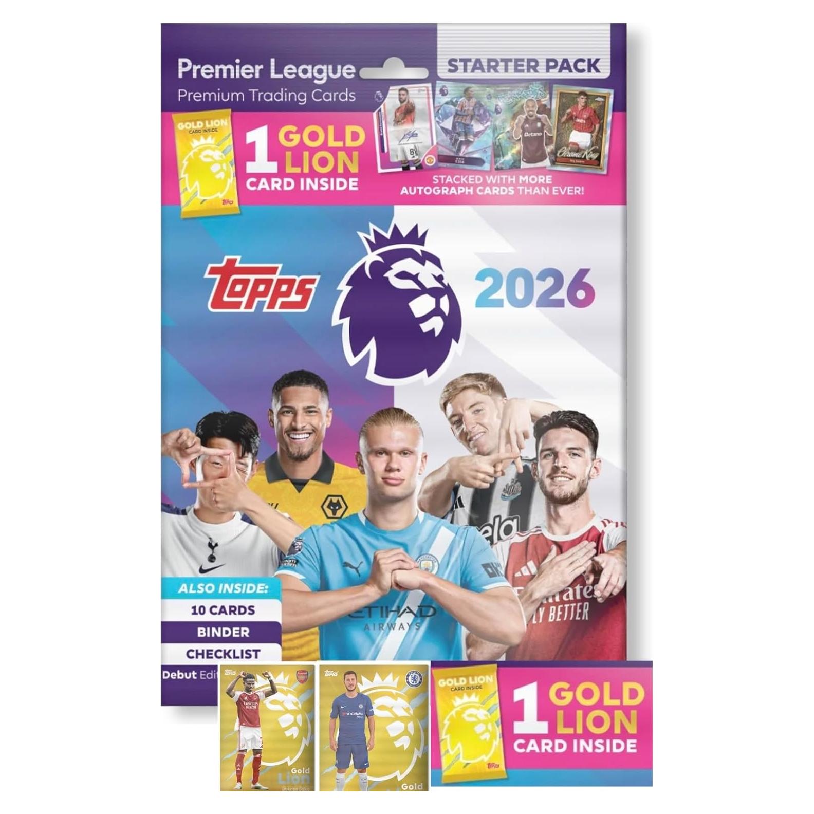 Paquete Inicial Tarjetas de Fútbol Premier League 2026 - Incluye Tarjeta Especial León